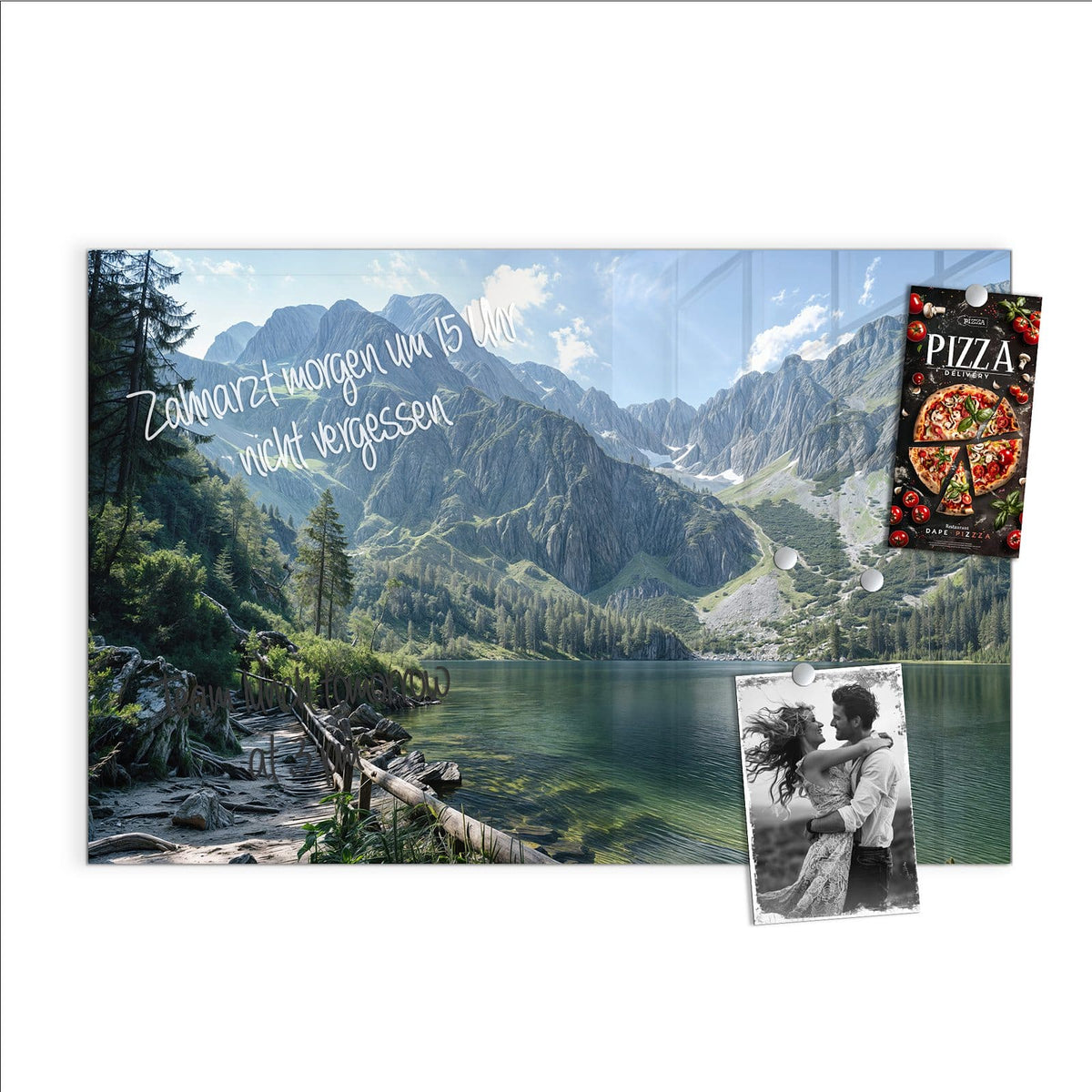 Beschreiben, abwischen, anheften – Magnettafel - Grüner Bergsee