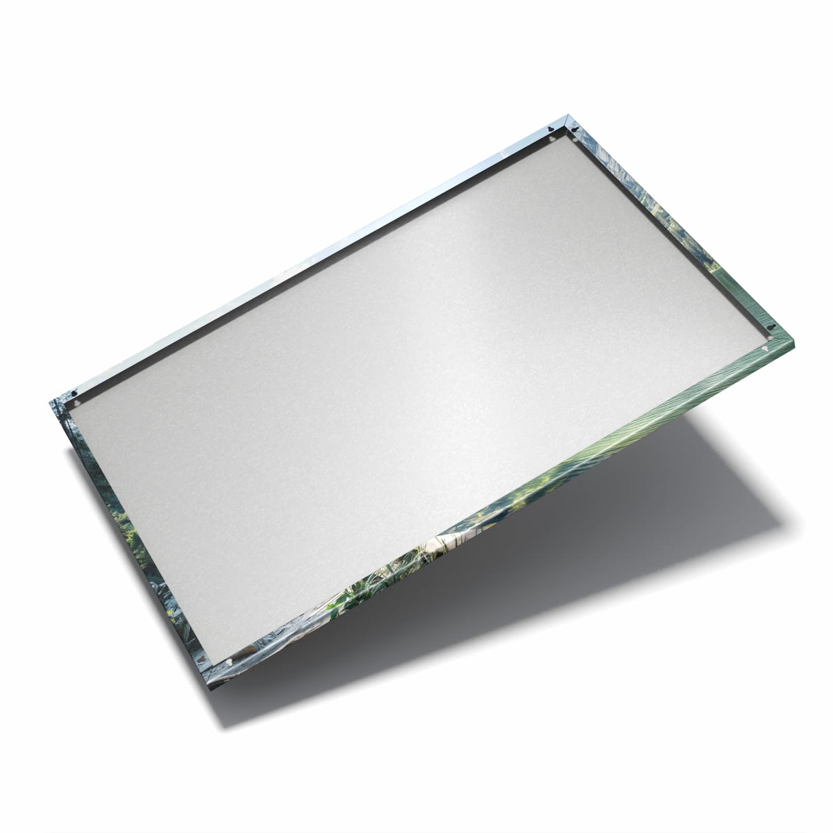 Nur 7 mm – liegt eng an der Wand – Metall Magnettafel - Grüner Bergsee