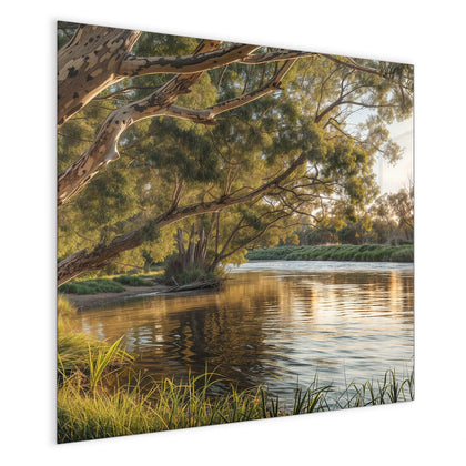 Magnettafel mit dem Motiv Baum am Flussufer
