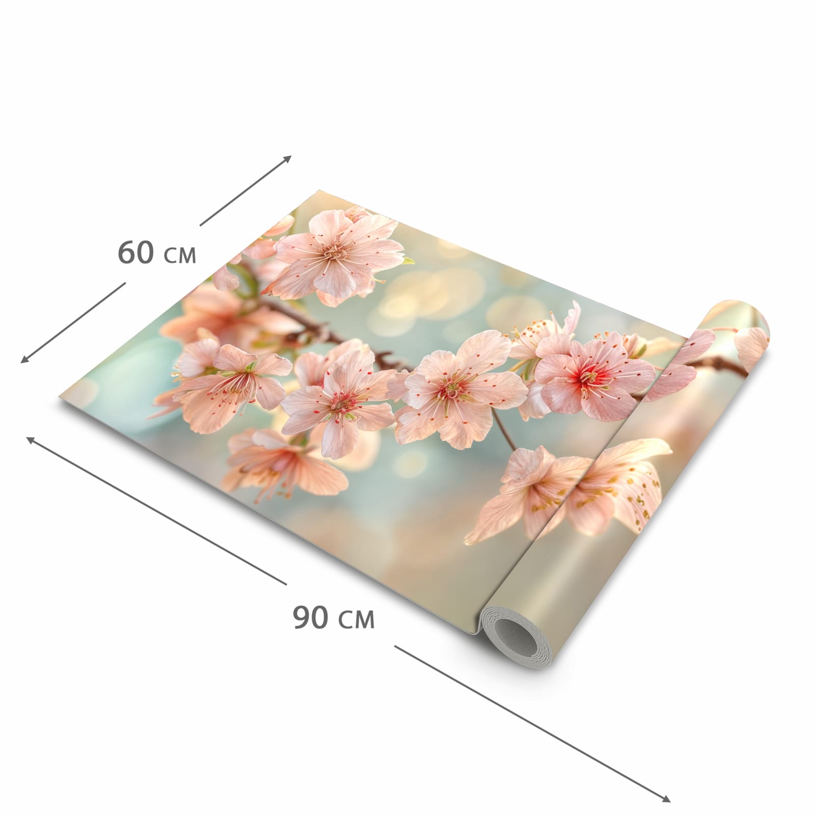 Rutschhemmender Küchenläufer mit Motiv Kirschblütenzauber in der Grösse 60x120 cm