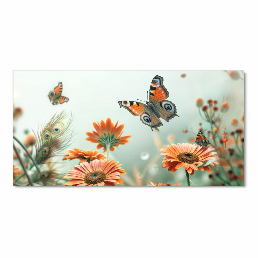 Maße Küchenläufer - Falter und Gerbera