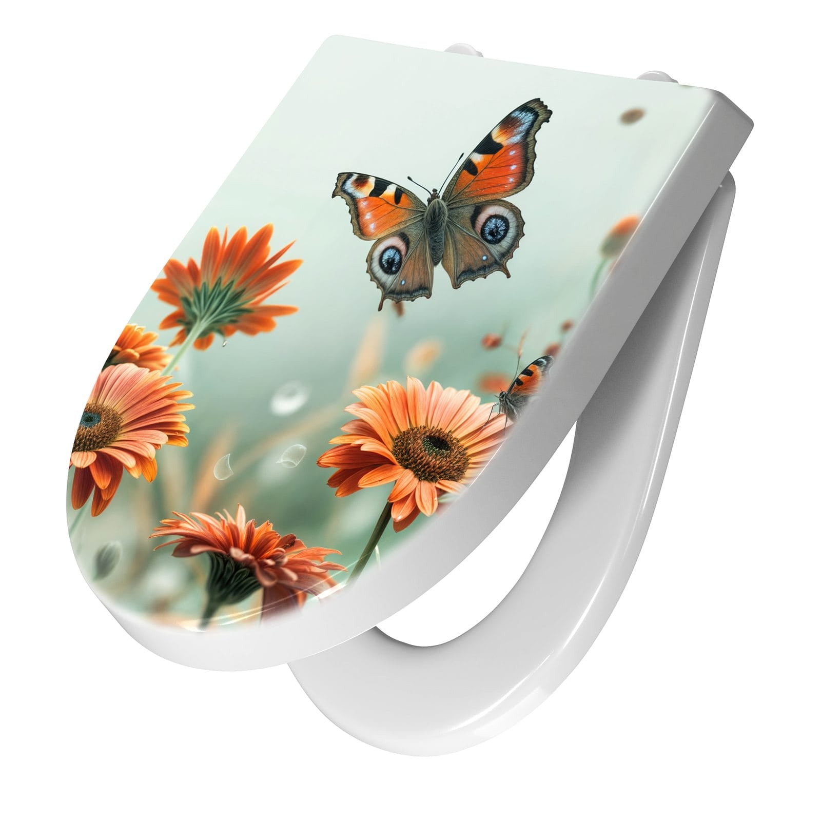 WC-Sitz mit Absenkautomatik Schmetterling Wiese