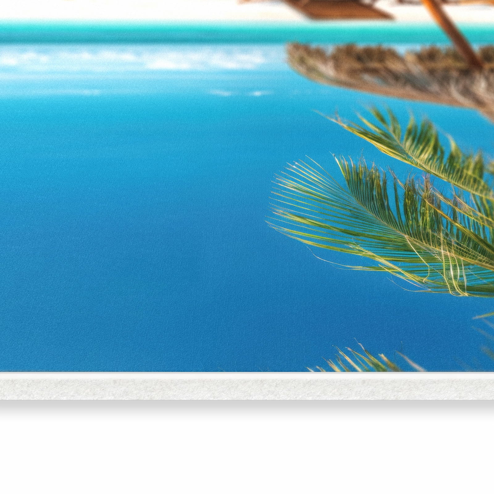 Rutschfester Küchenläufer mit Motiv Strandparadies in seitlicher Ansicht spart Zeit