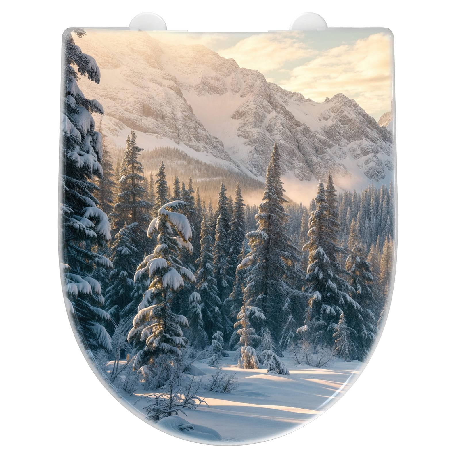 WC-Sitz mit Absenkautomatik Winterlandschaft