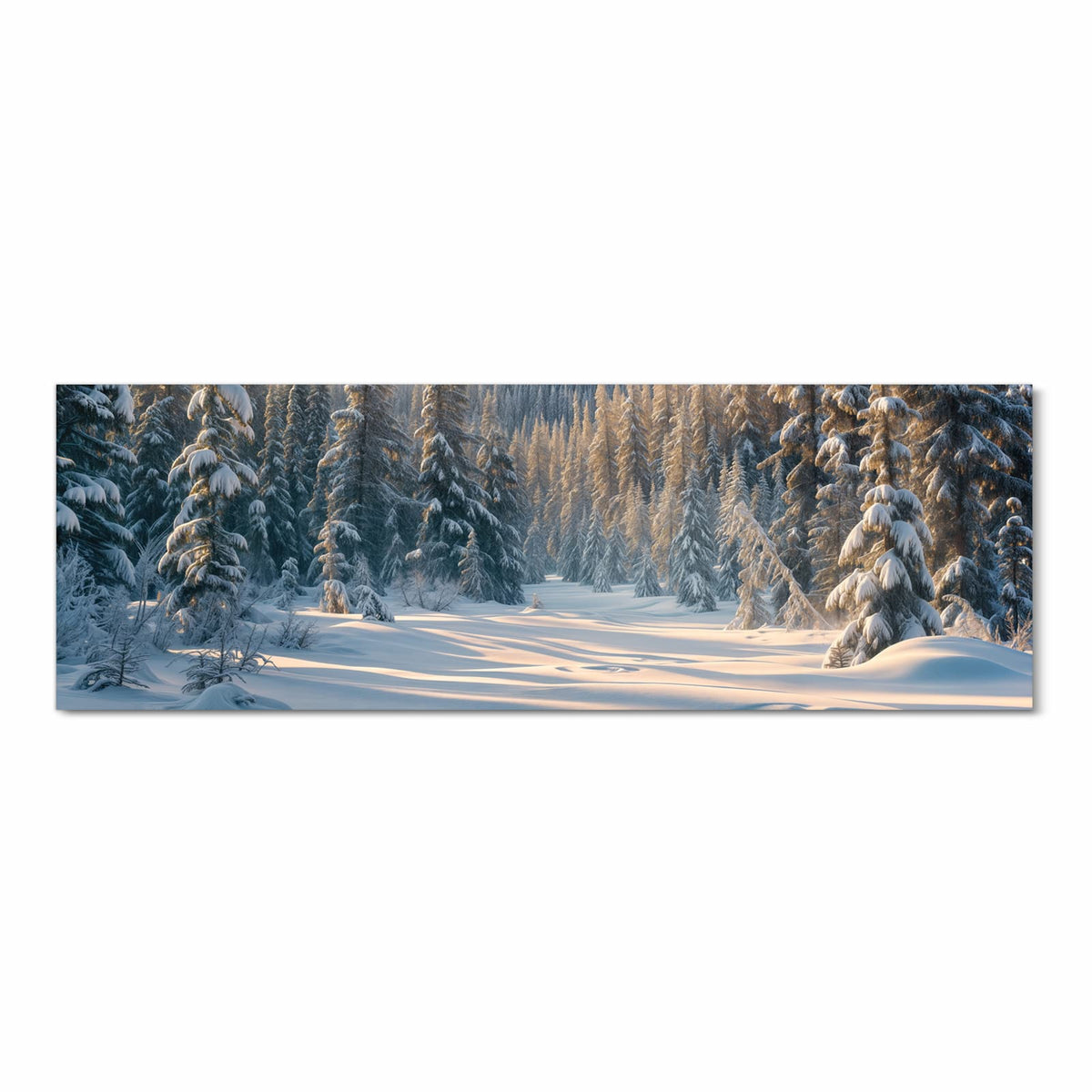 Bodenschonender rutschfester Läufer mit Motiv Winterlandschaft in Frontansicht