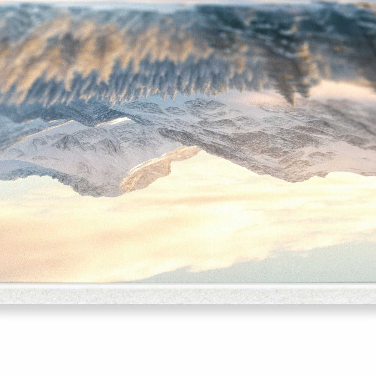 Formstabiler rutschfester Küchenläufer mit Motiv Winterlandschaft in seitlicher Ansicht