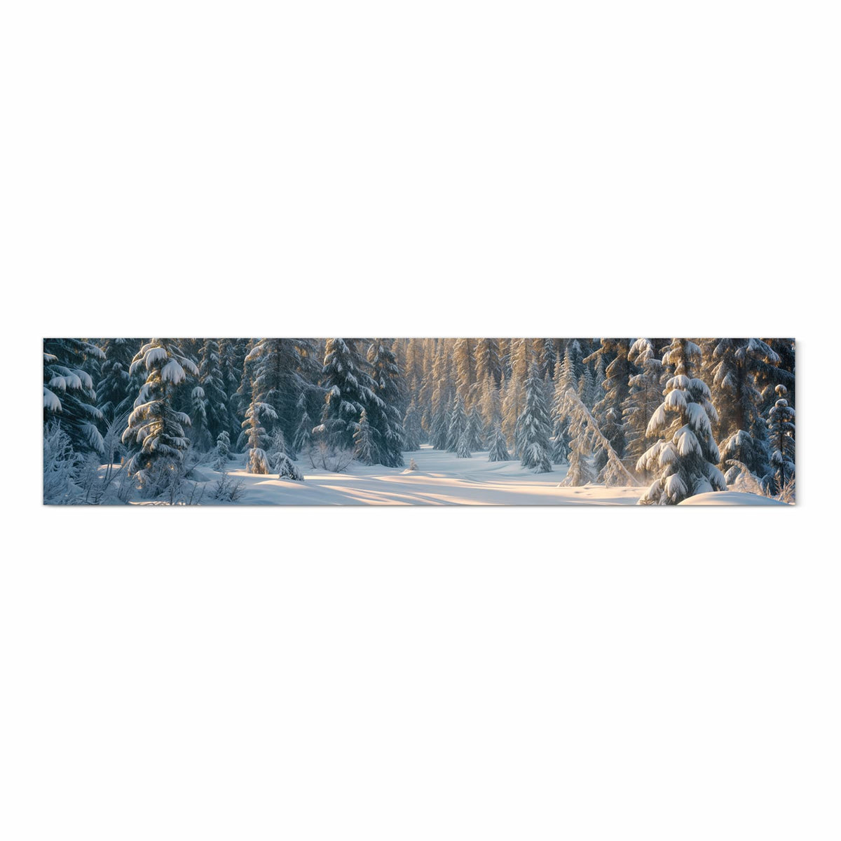 Bodenschonender rutschfester Küchenteppich mit Motiv Winterlandschaft in Frontansicht