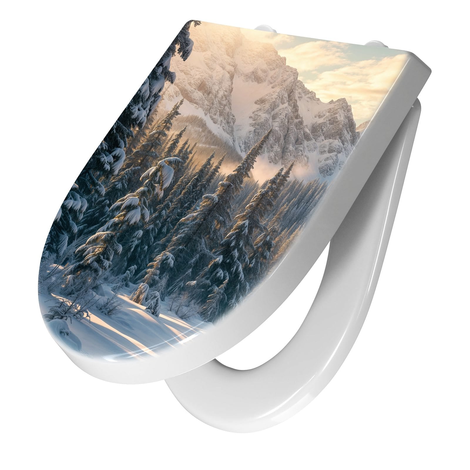 WC-Sitz mit Absenkautomatik Winterlandschaft