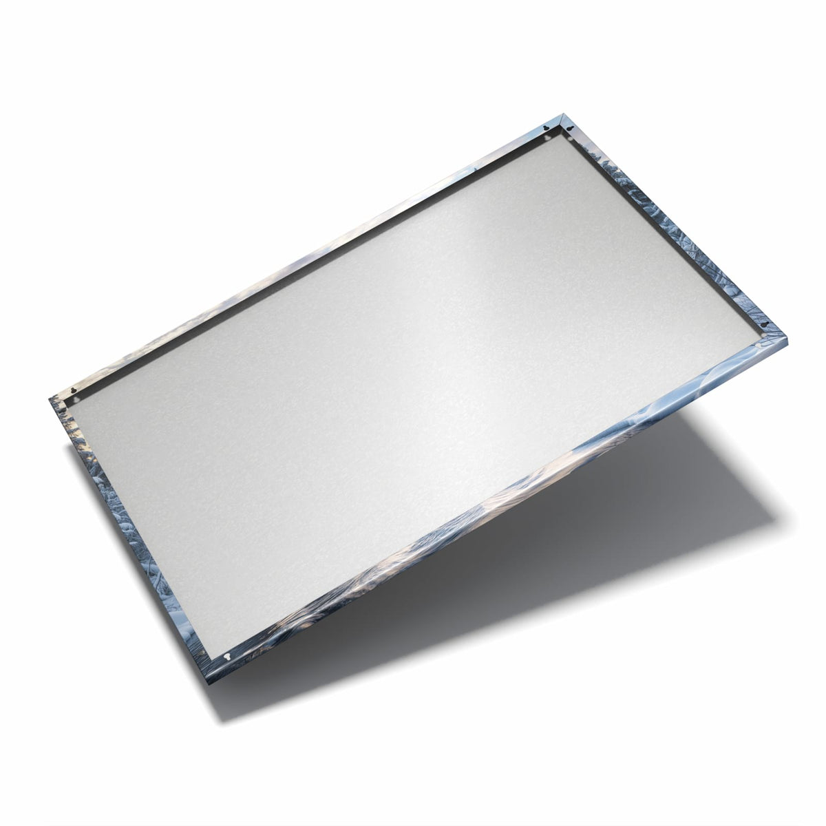 Nur 7 mm – liegt eng an der Wand – Metall Magnettafel - Fluss zwischen Tannen