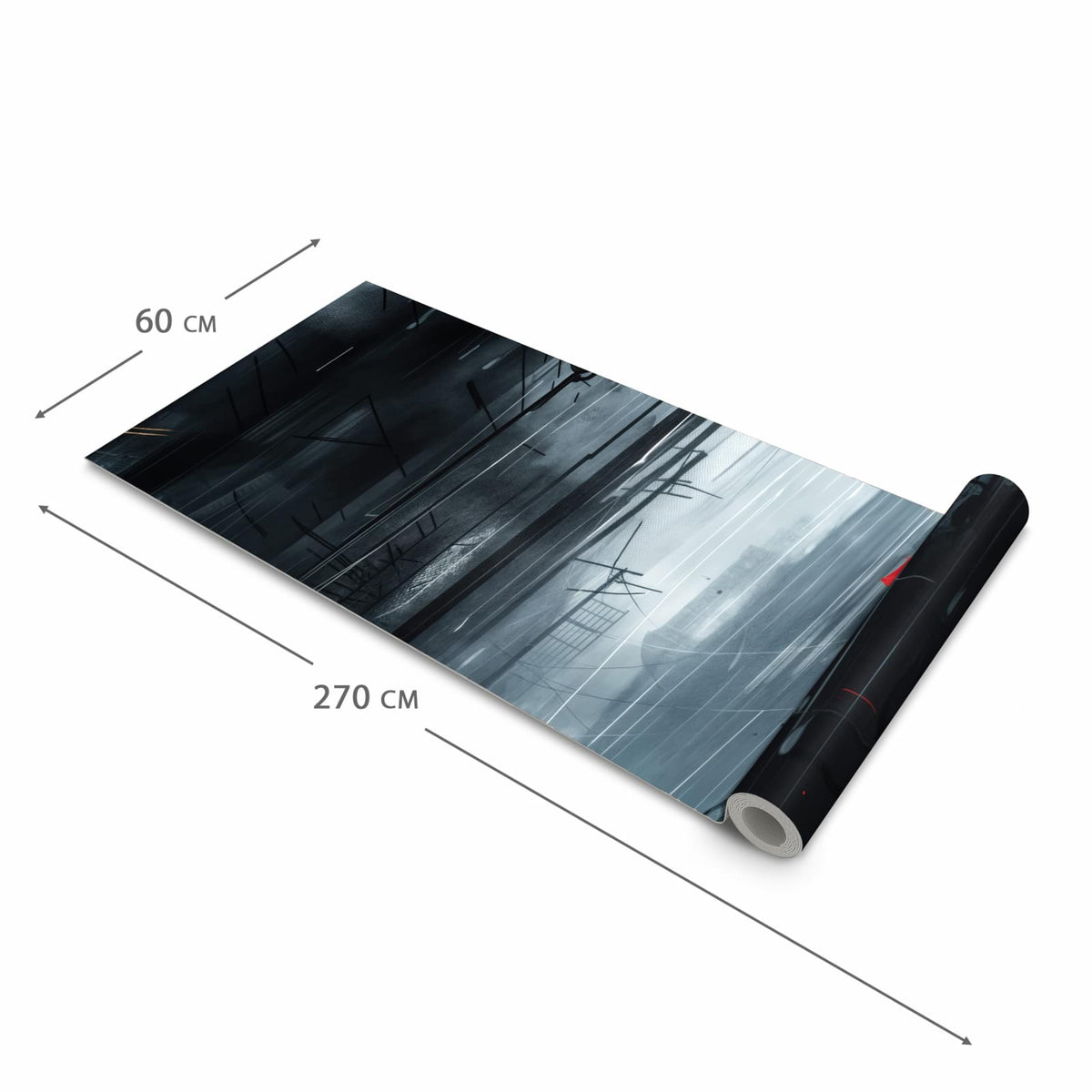 Küchenteppich mit Motiv Regenschirm im Regen in der Grösse 80x200 cm für Ordnung & Übersicht