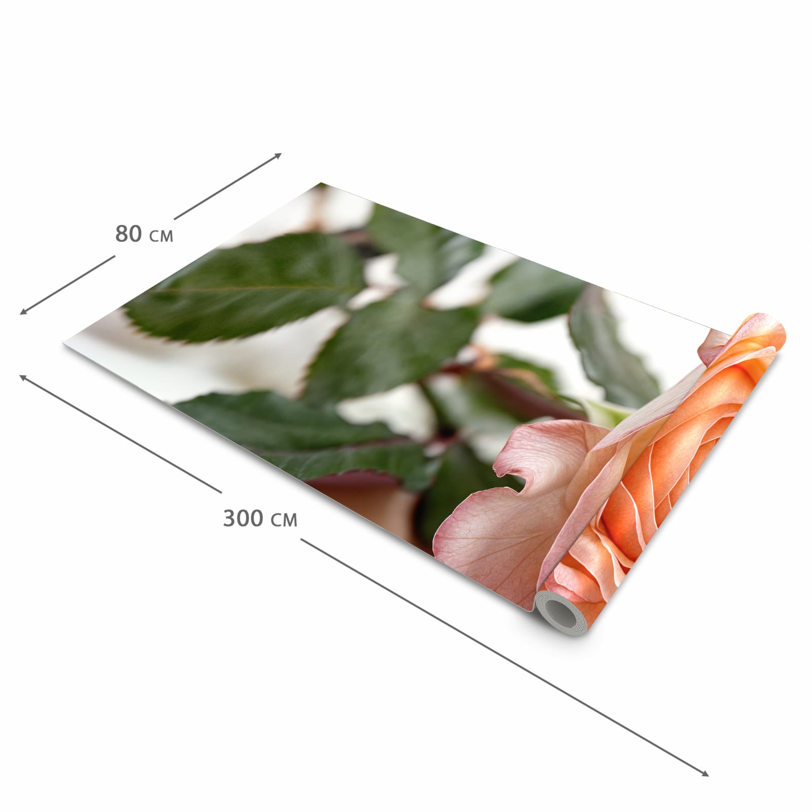 UV-beständiger Küchenläufer mit Motiv Elegante Rose Blüte in der Größe 60x90 cm