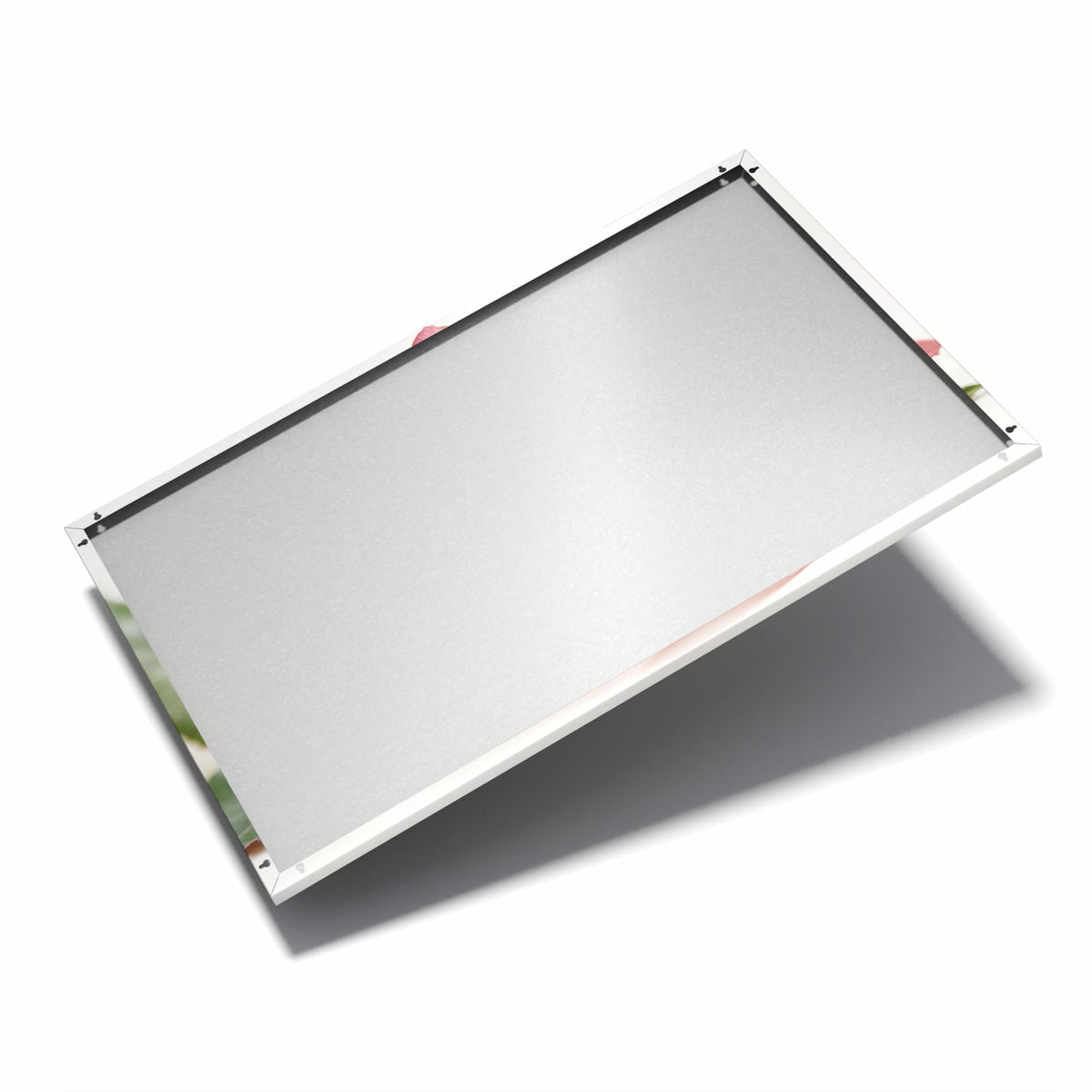 Nur 7 mm – liegt eng an der Wand – Metall Magnettafel - Rose in Apricot