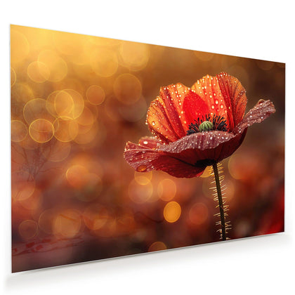 Wandbild mit dem Motiv Blühende Mohnblume