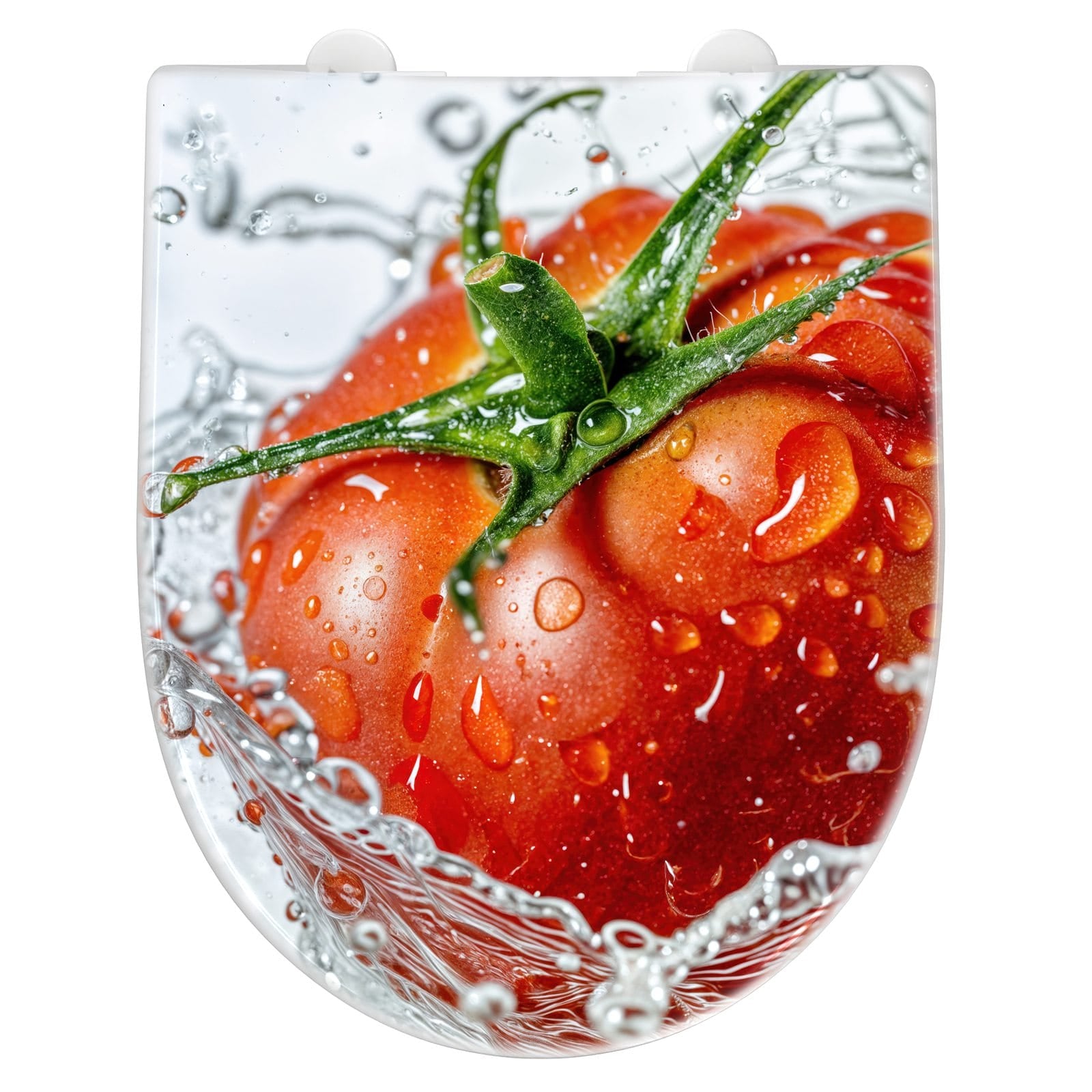 WC-Sitz mit Absenkautomatik Tomate im Wasser
