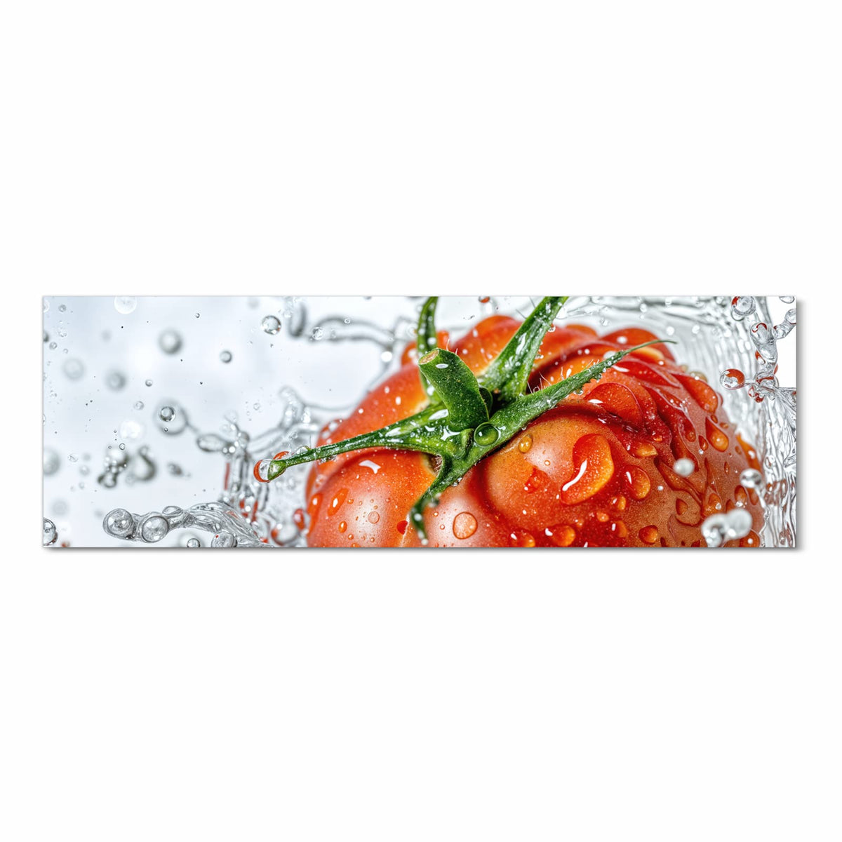 Sicherer Bodenläufer mit Motiv Tomate im Wasser in Frontansicht für sichere Aufbewahrung