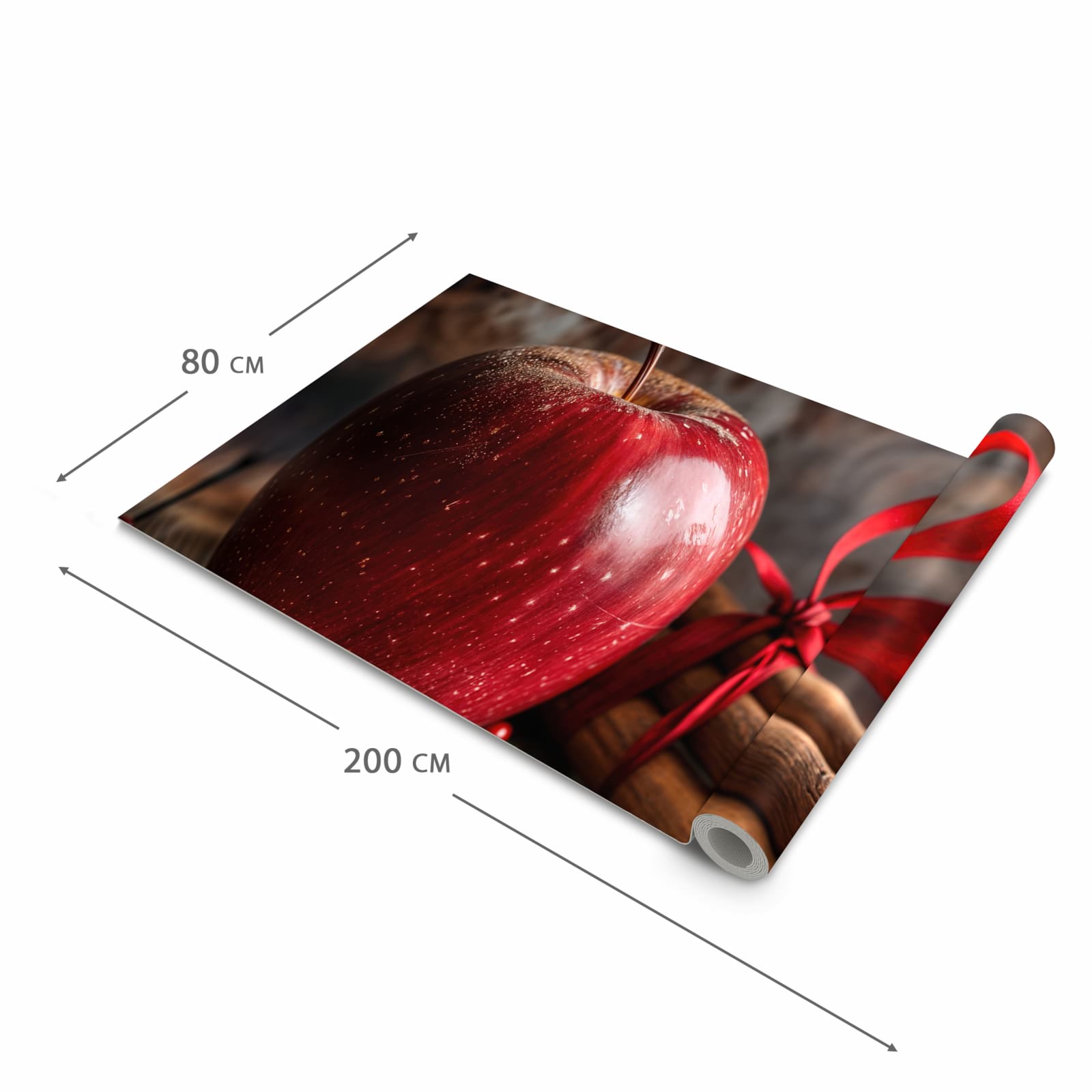 Komfortabler Läufer Küche mit Motiv mit und Apfel in der Grösse 60x270 cm