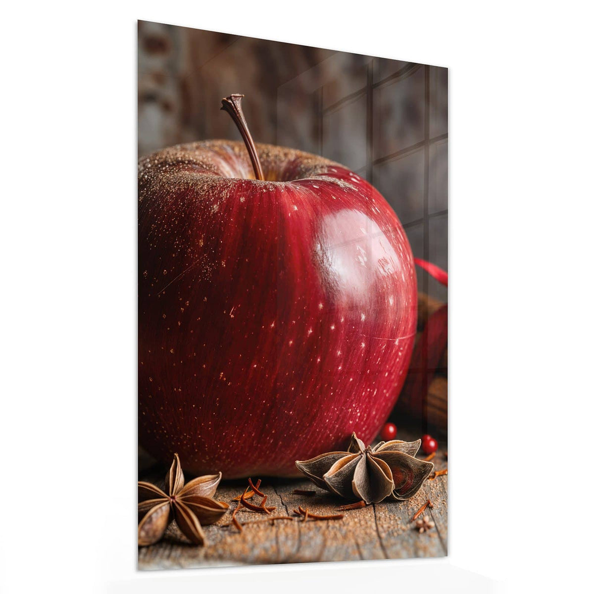 11 Größen – von 30 × 60 bis 60 × 150 cm – Wandbild - Zimt und Apfel - Hochformat