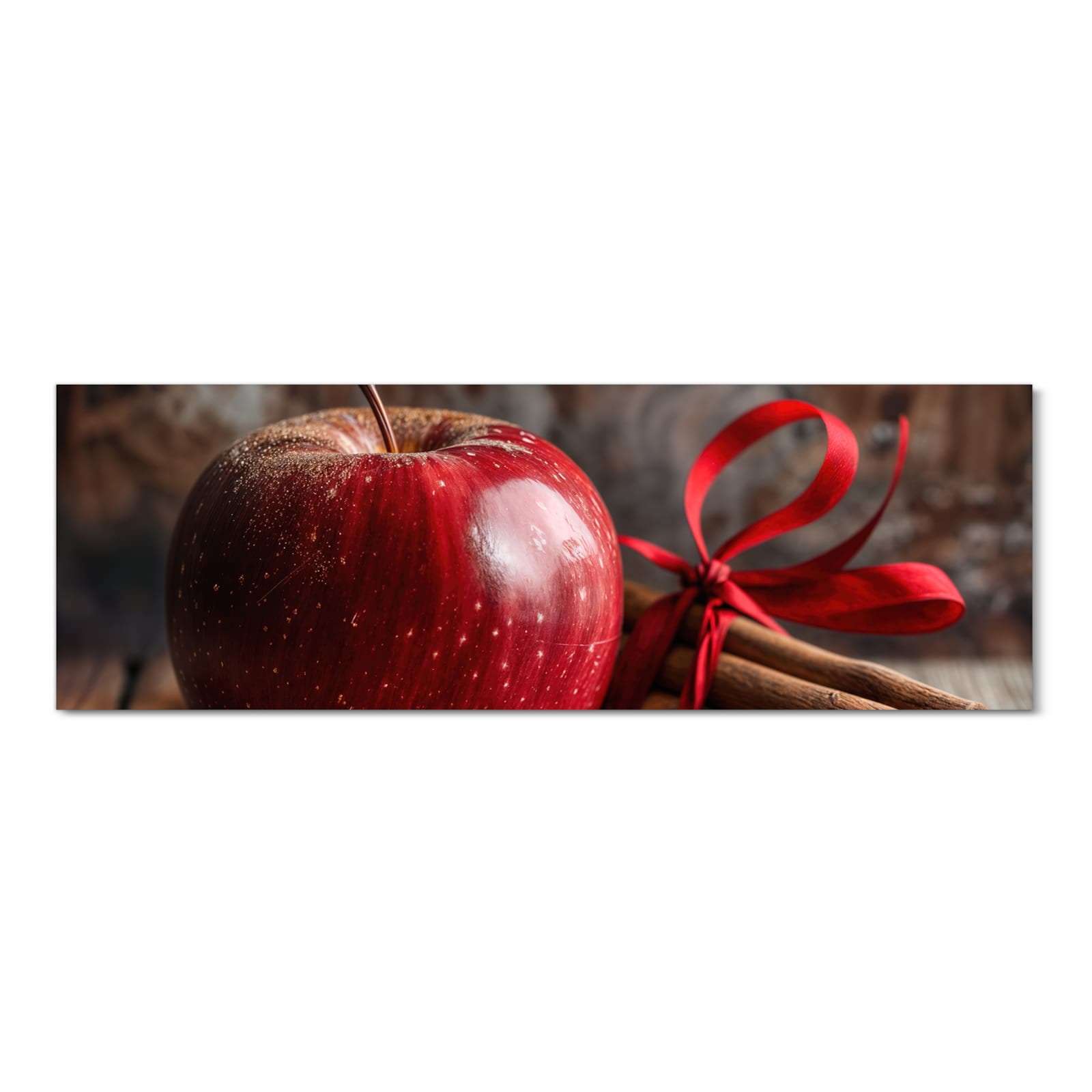 Hygienischer Küchenläufer mit Motiv mit und Apfel in Frontansicht - waschbar für die Küche