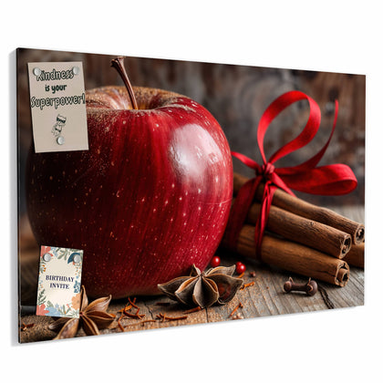 Metall Magnettafel mit dem Motiv Zimt und Apfel