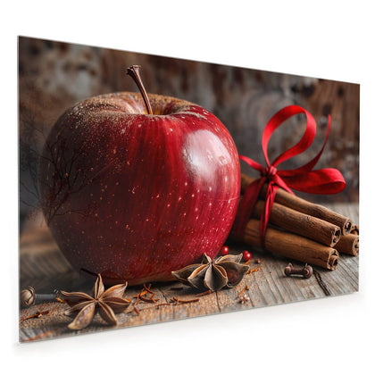 Küchenrückwand mit dem Motiv Zimt und Apfel