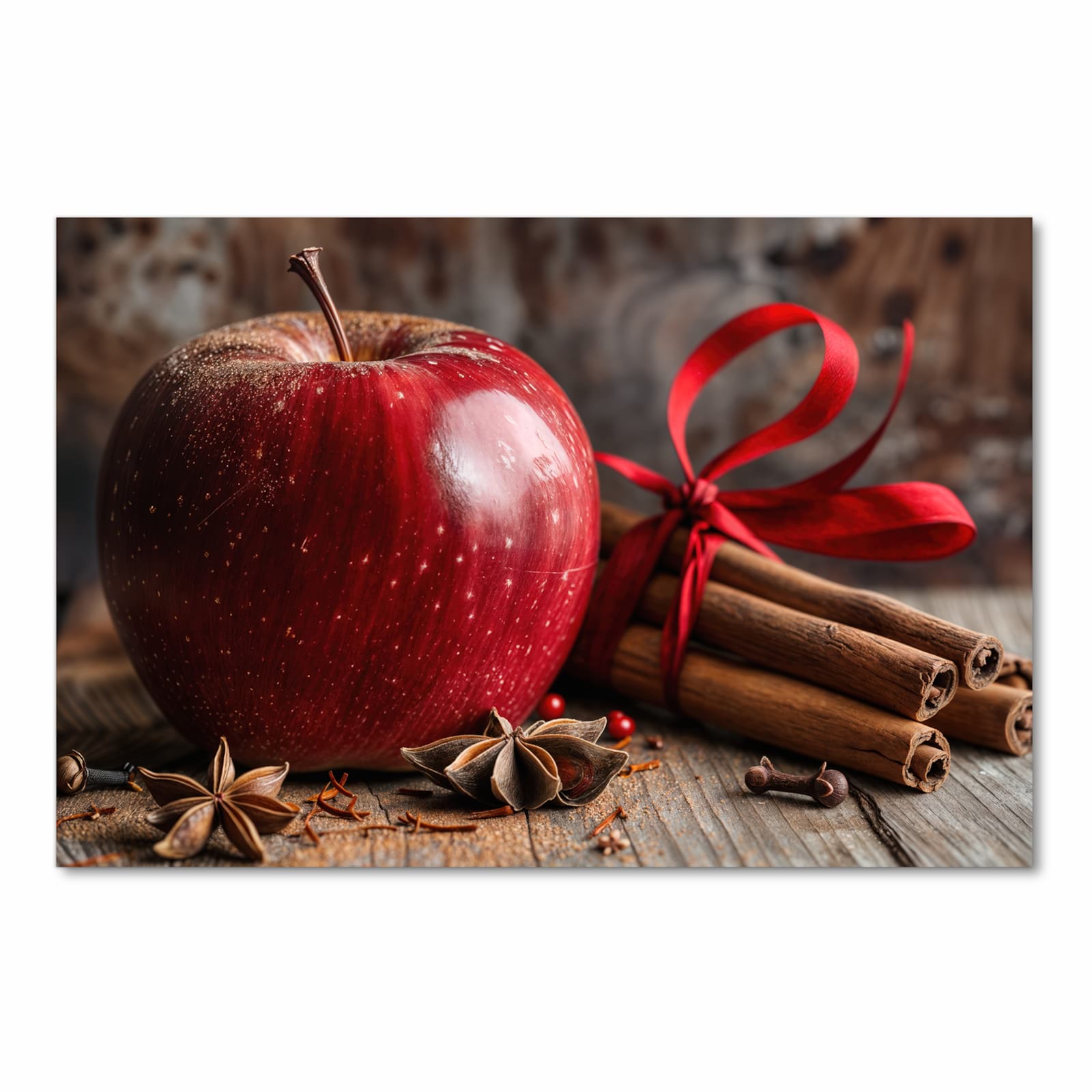 Rutschfester Läufer mit Motiv mit und Apfel in Frontansicht für sicheren Stand