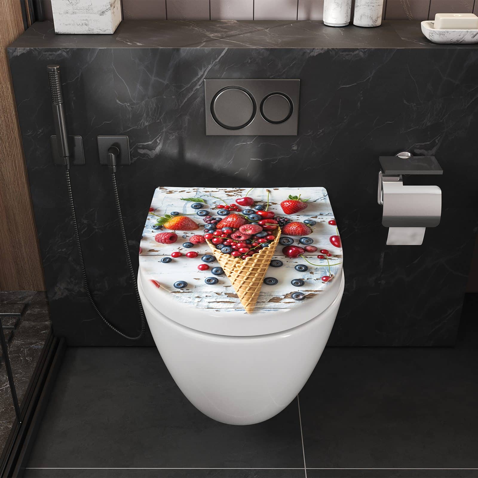 WC-Sitz mit Absenkautomatik Früchte Eiscreme