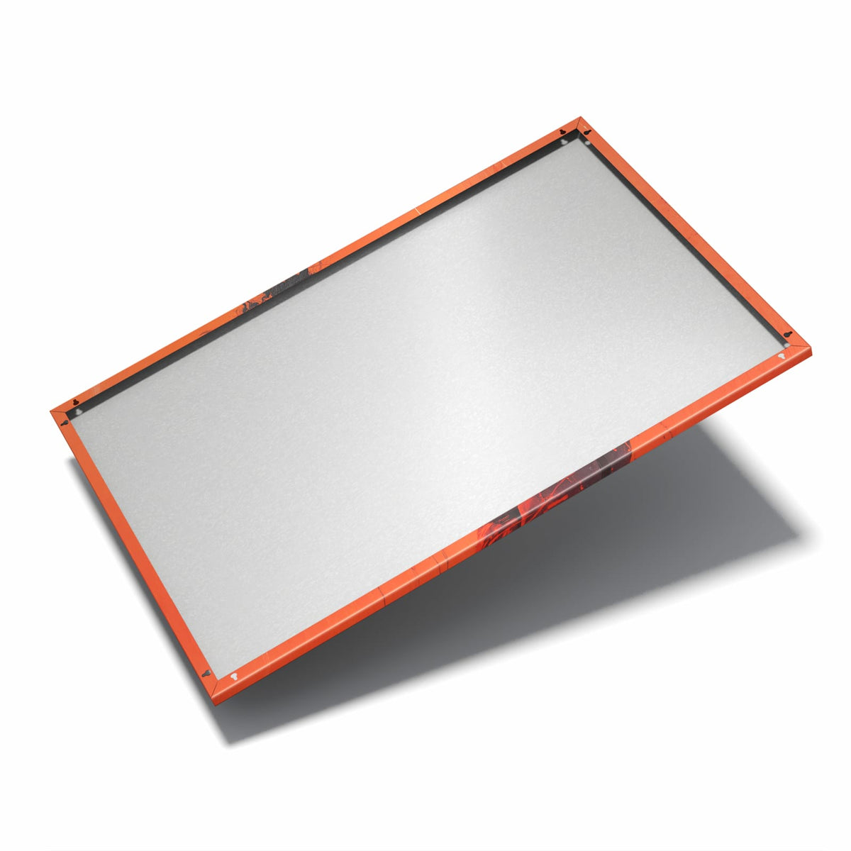 Nur 7 mm – liegt eng an der Wand – Metall Magnettafel - Silhouette vor Rot