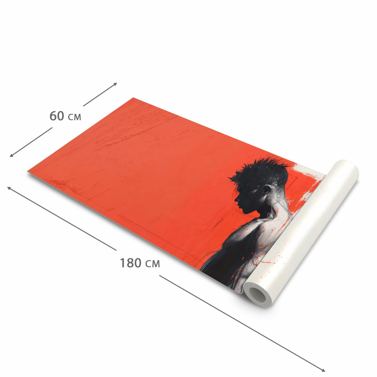 Waschbarer rutschfester Küchenläufer mit Motiv Nachdenklicher Mann in der Größe 60x180 cm