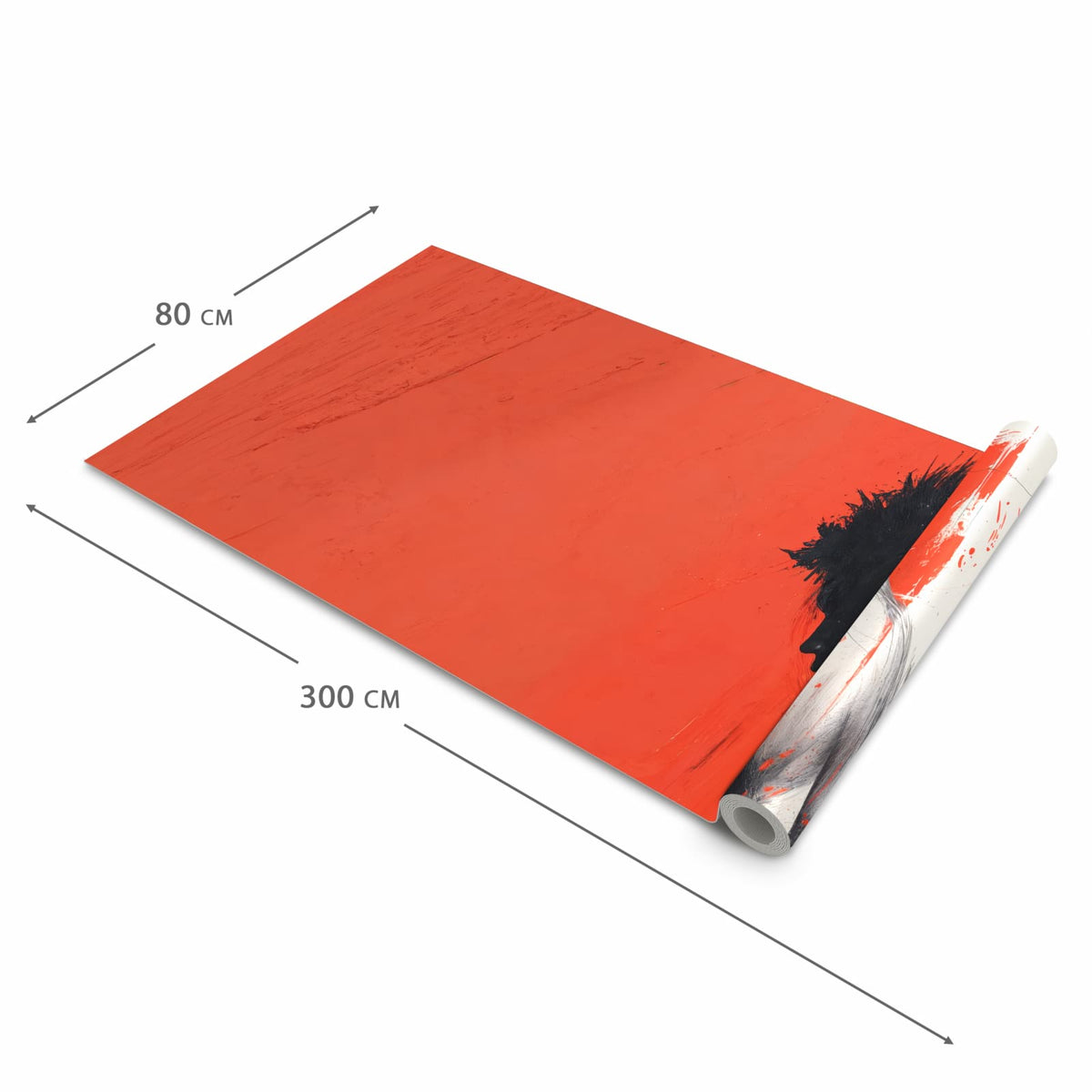 Formstabiler Küchenteppich mit Motiv Nachdenklicher Mann in der Grösse 60x180 cm