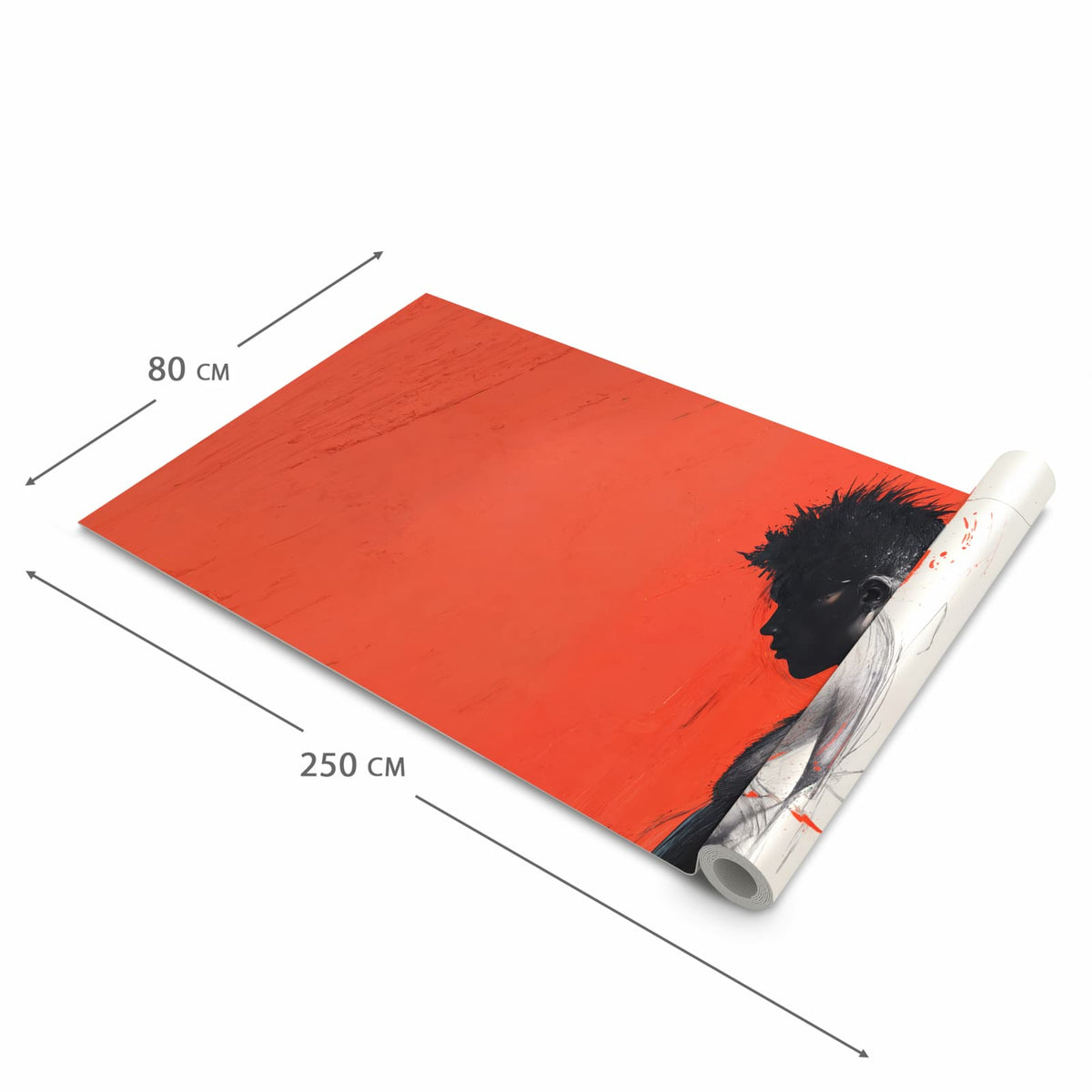 Bodenschonender abwaschbarer Küchenteppich mit Motiv Nachdenklicher Mann in der Grösse 60x180 cm