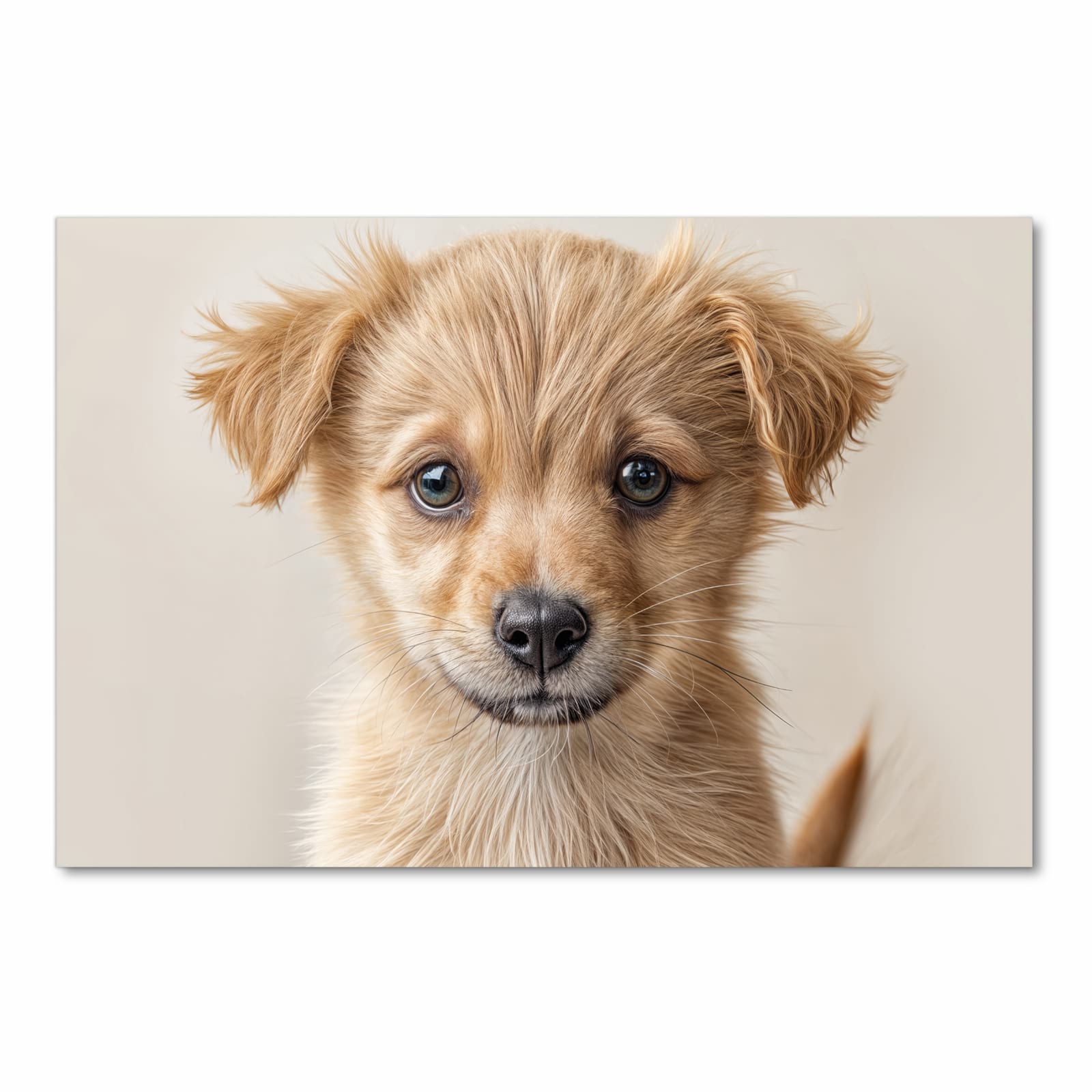 Geräuschdämpfender Läufer für die Küche mit Motiv Welpenbilde in Frontansicht