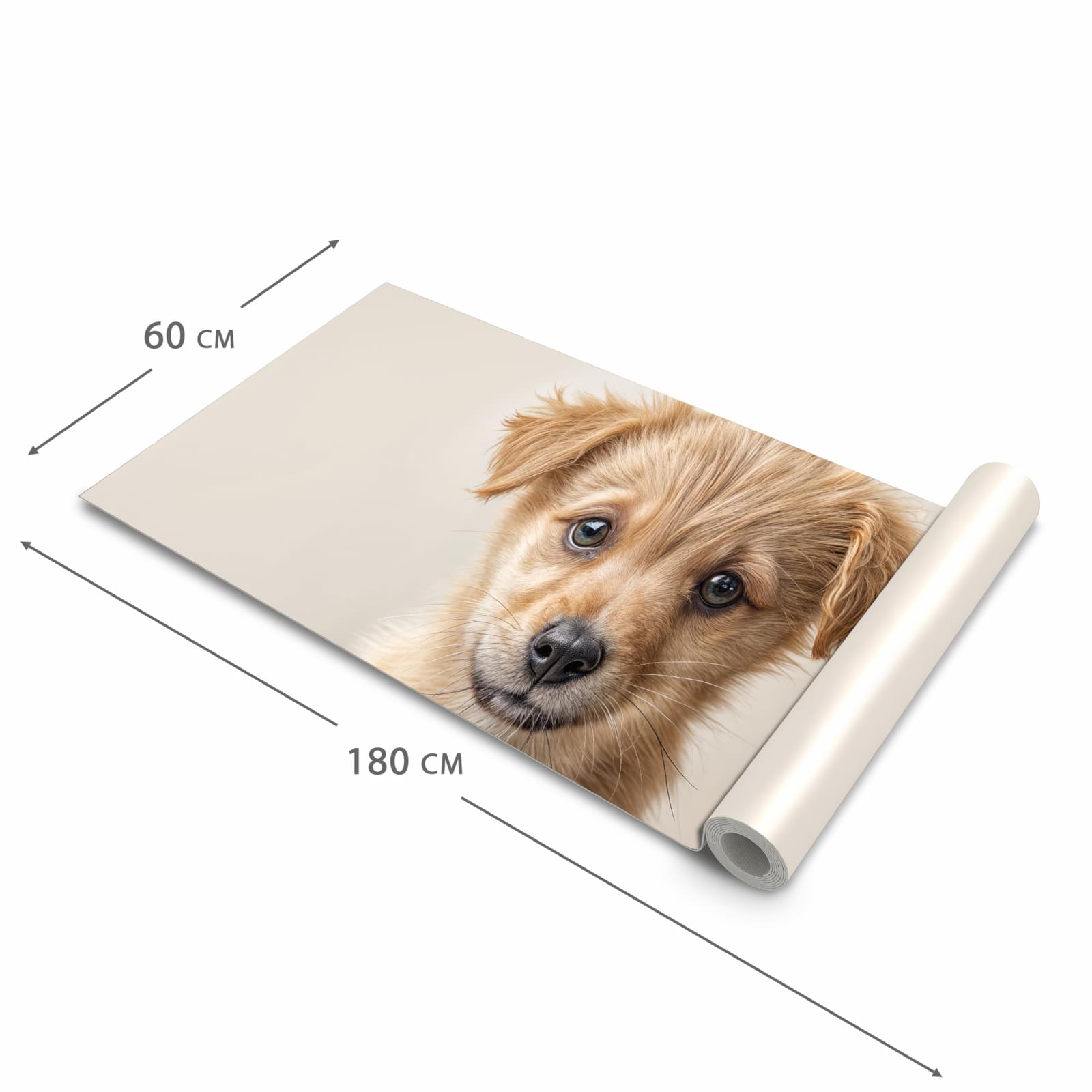 Wasserabweisender Küchenteppich mit Motiv Welpenbilde in der Grösse 60x150 cm