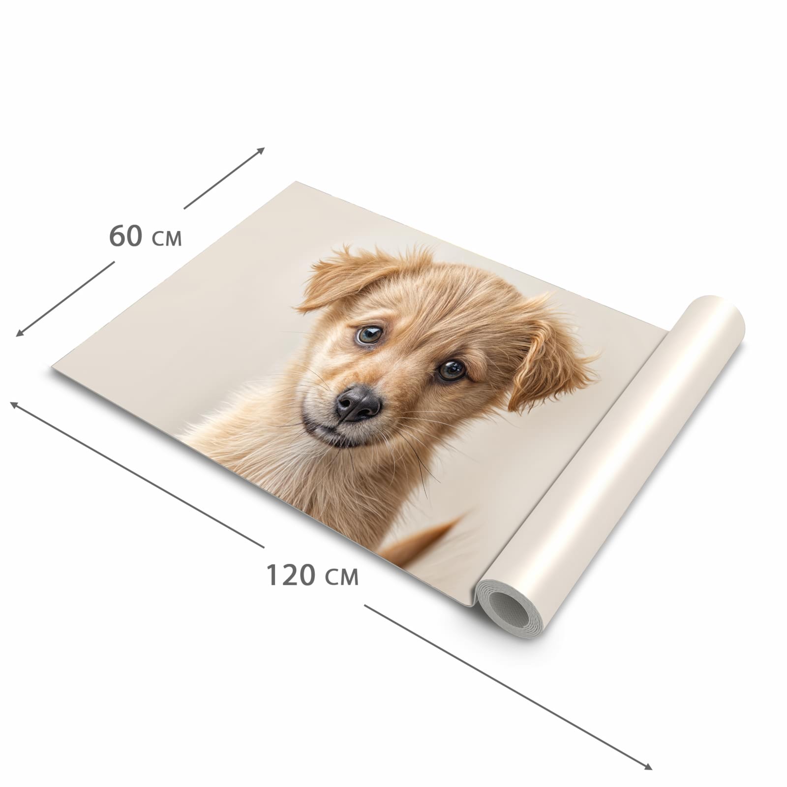 UV-beständiger Küchenteppich mit Motiv Welpenbilde in der Grösse 60x150 cm