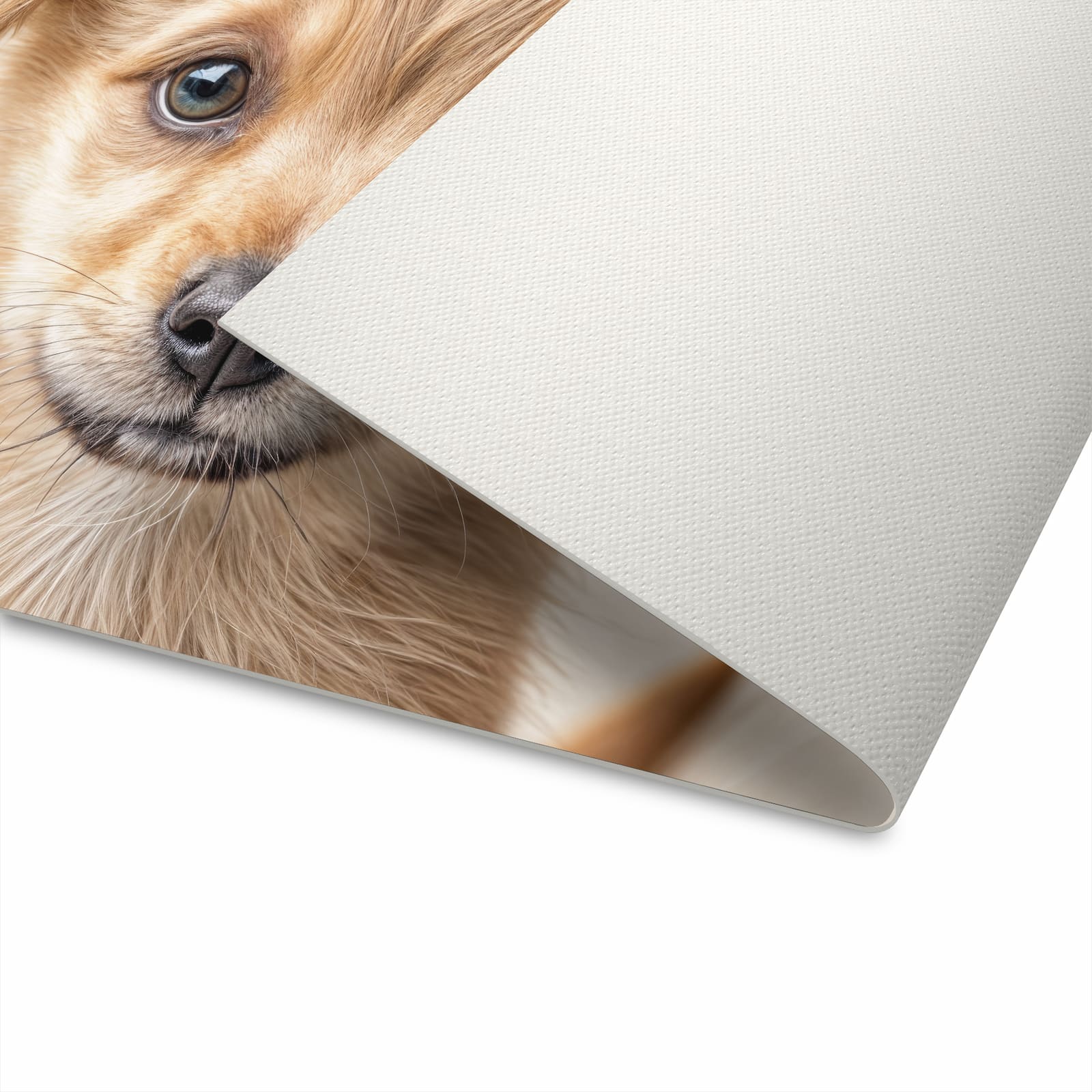 Feuchtigkeitsresistenter Teppichläufer mit Motiv Welpenbilde für die Küche