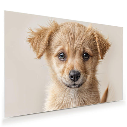Wandbild mit dem Motiv Flauschiger Welpe