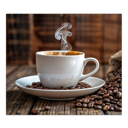 Herdabdeckplatte mit dem Motiv Dampfende Tasse Kaffee