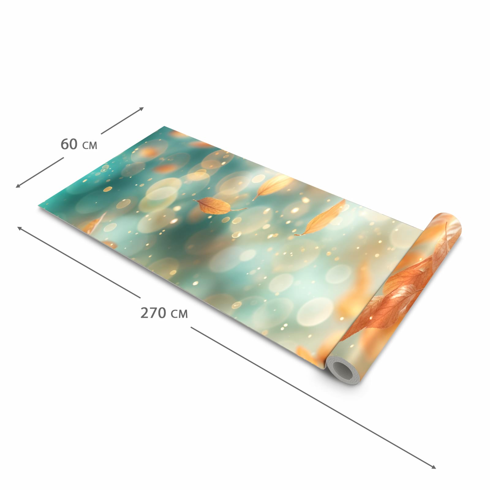 Bodenschonender moderner Küchenläufer mit Motiv Herbstblätter Traum in der Grösse 60x120 cm