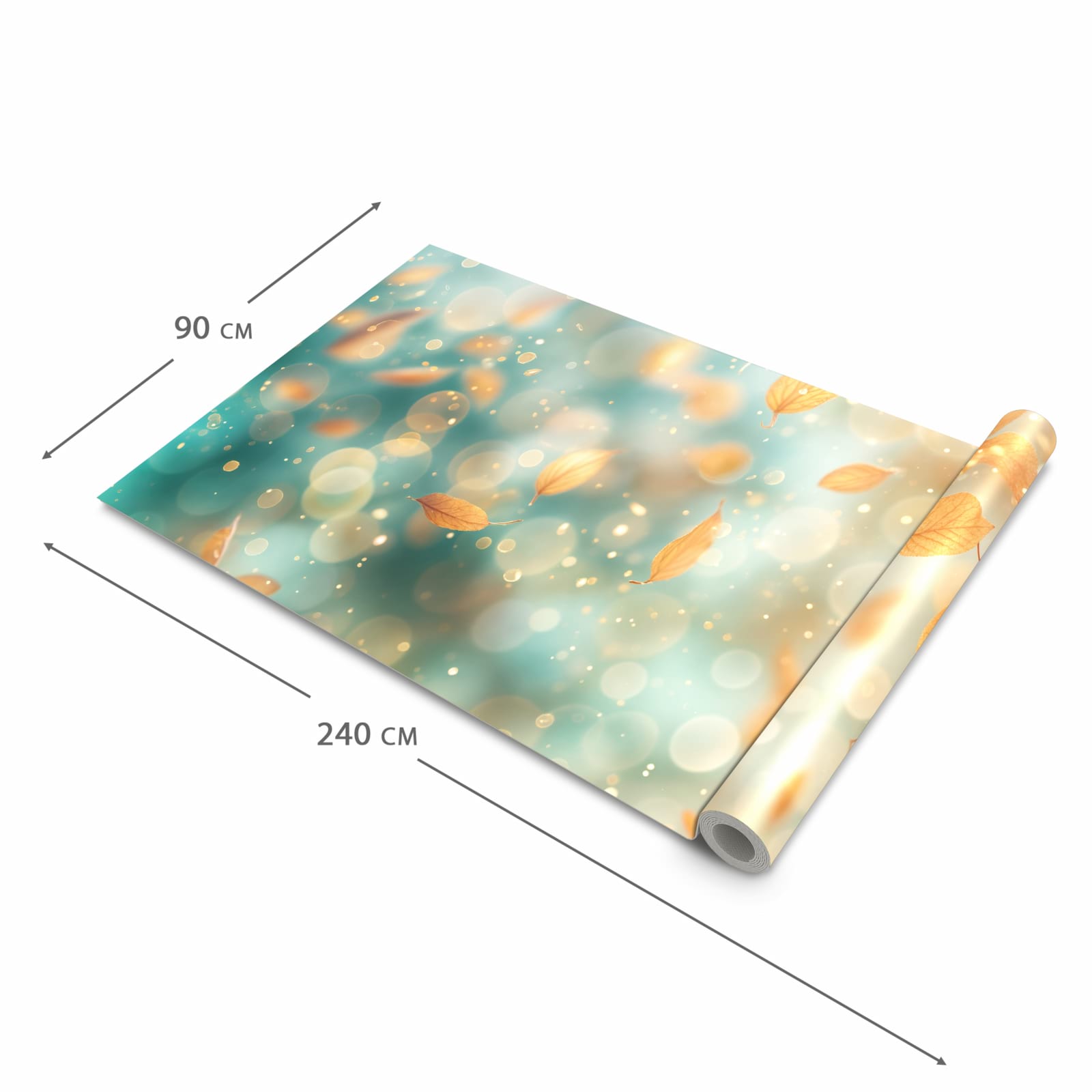 Komfortabler Küchenteppich mit Motiv Herbstblätter Traum in der Grösse 60x120 cm