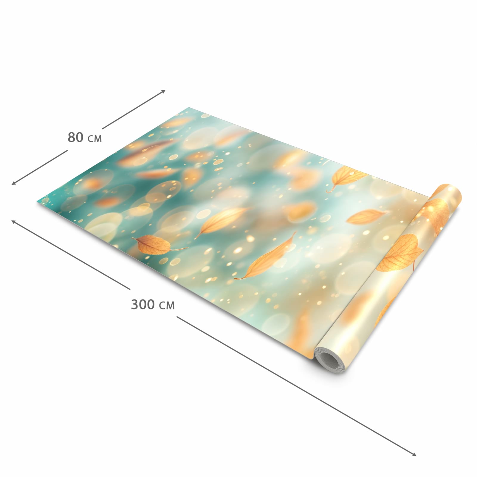 Abriebfester Küchenteppich mit Motiv Herbstblätter Traum in der Grösse 60x120 cm