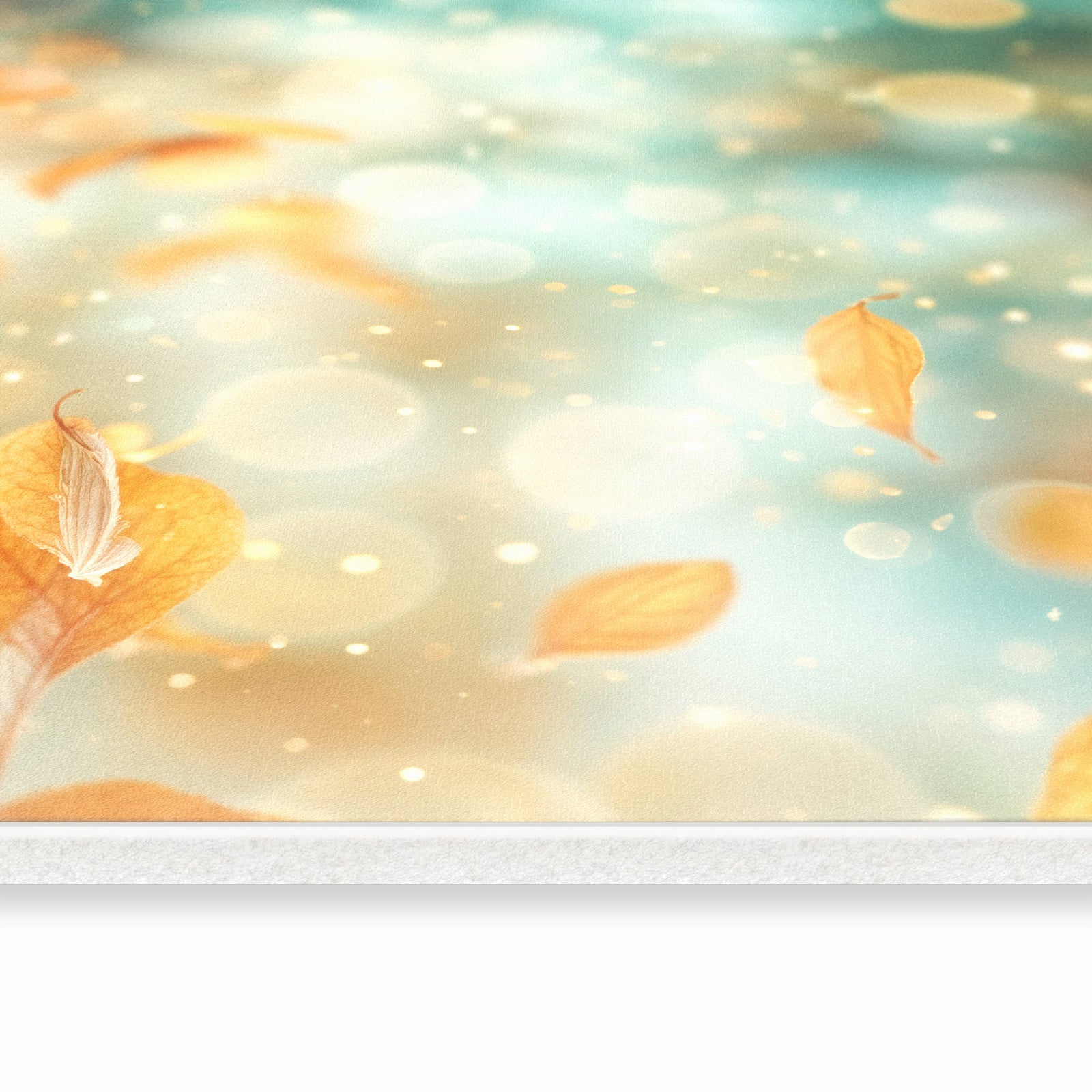 Abriebfester rutschfester Läufer mit Motiv Herbstblätter Traum in seitlicher Ansicht