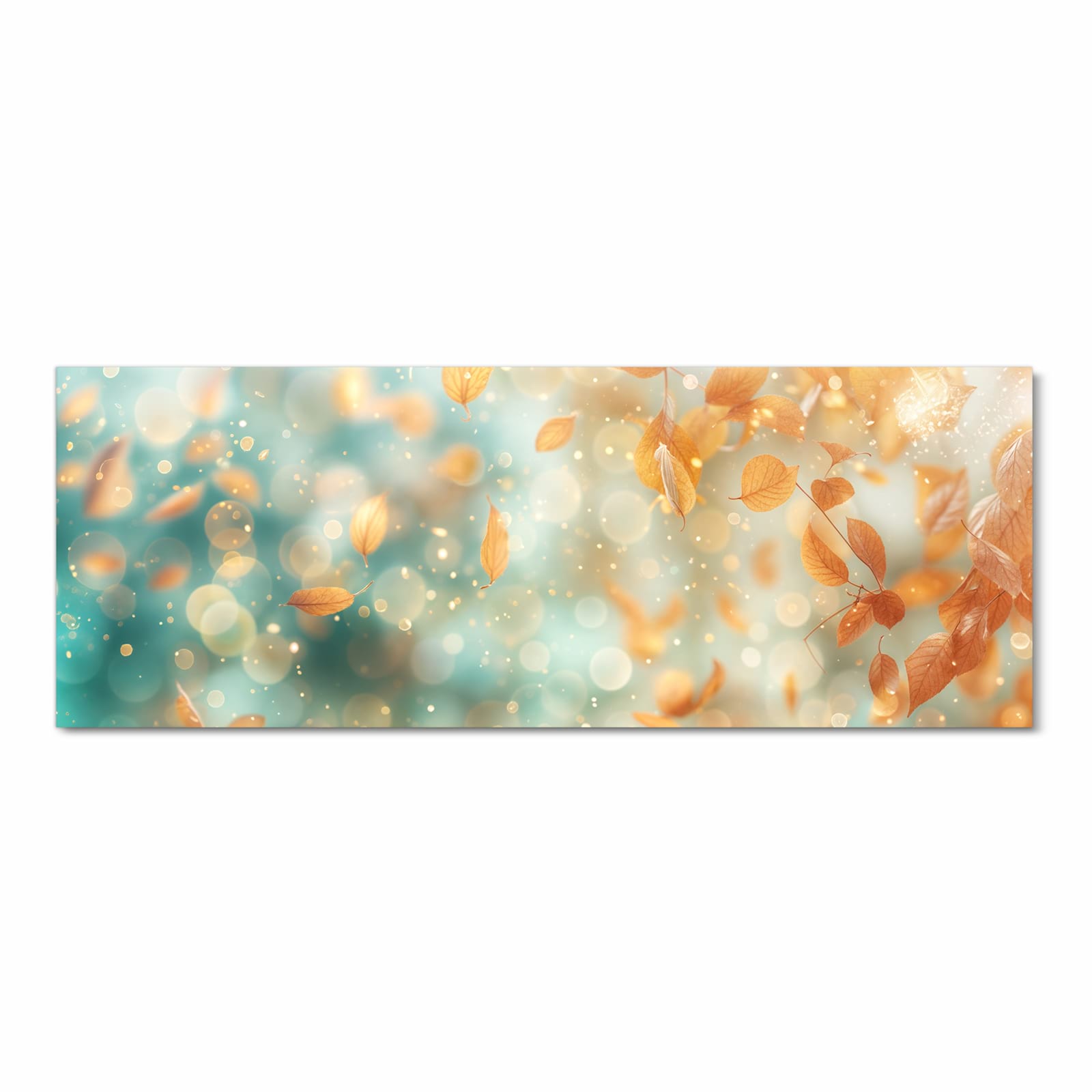 Zeitsparender rutschfester Küchenteppich mit Motiv Herbstblätter Traum in Frontansicht