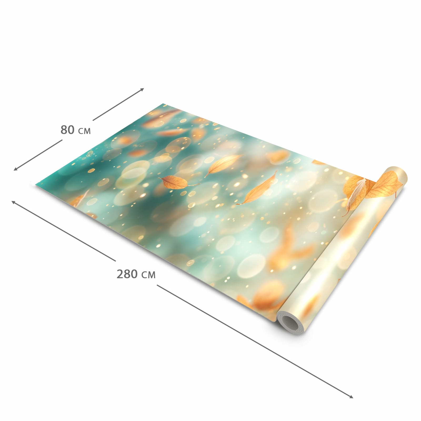 Geräuschdämpfender Küchenteppich mit Motiv Herbstblätter Traum in der Grösse 60x120 cm