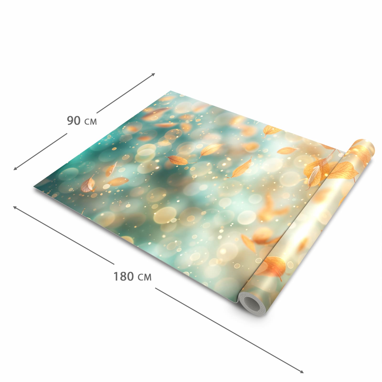 UV-beständiger Küchenteppich mit Motiv Herbstblätter Traum in der Grösse 60x120 cm