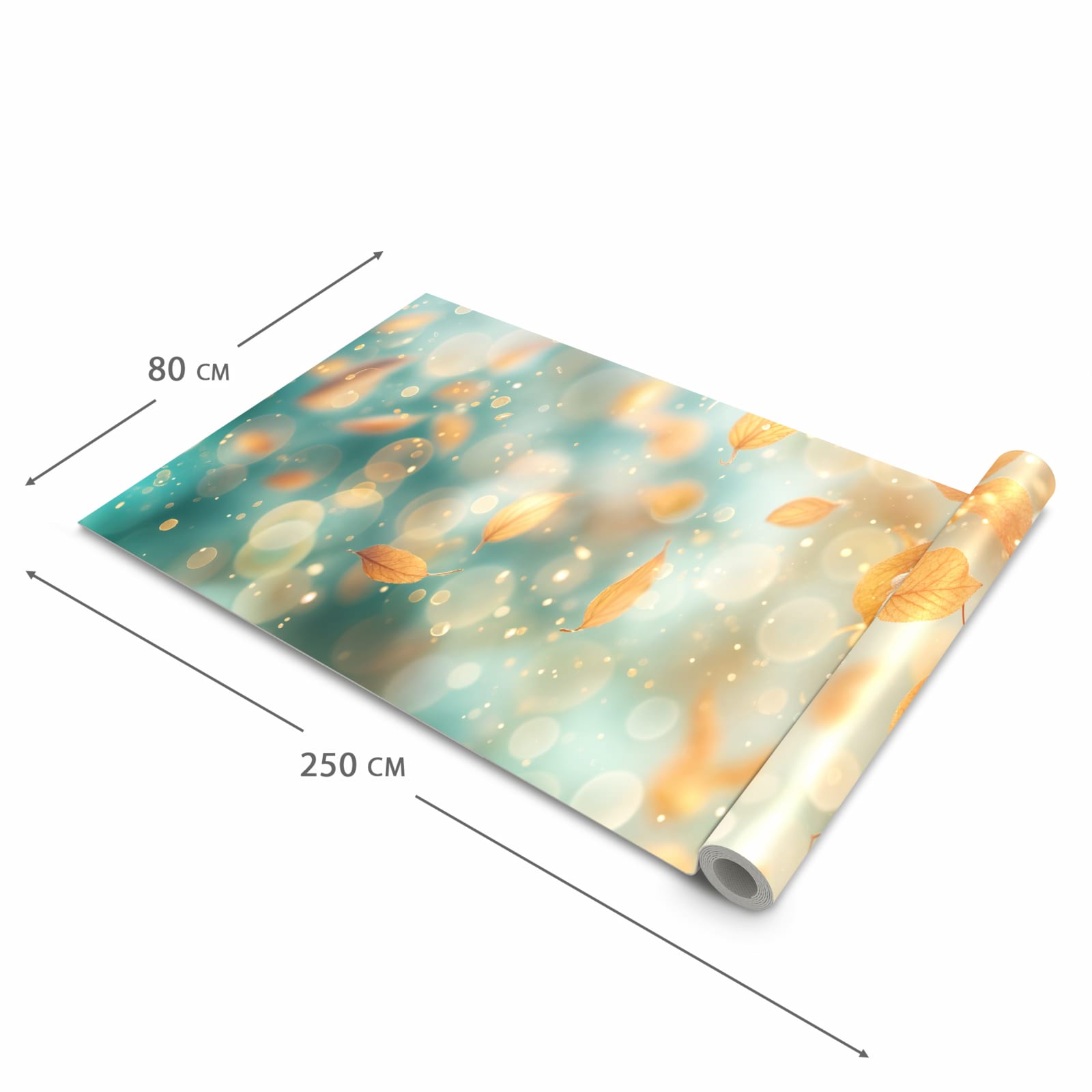 Zeitsparender Küchenteppich mit Motiv Herbstblätter Traum in der Grösse 60x120 cm