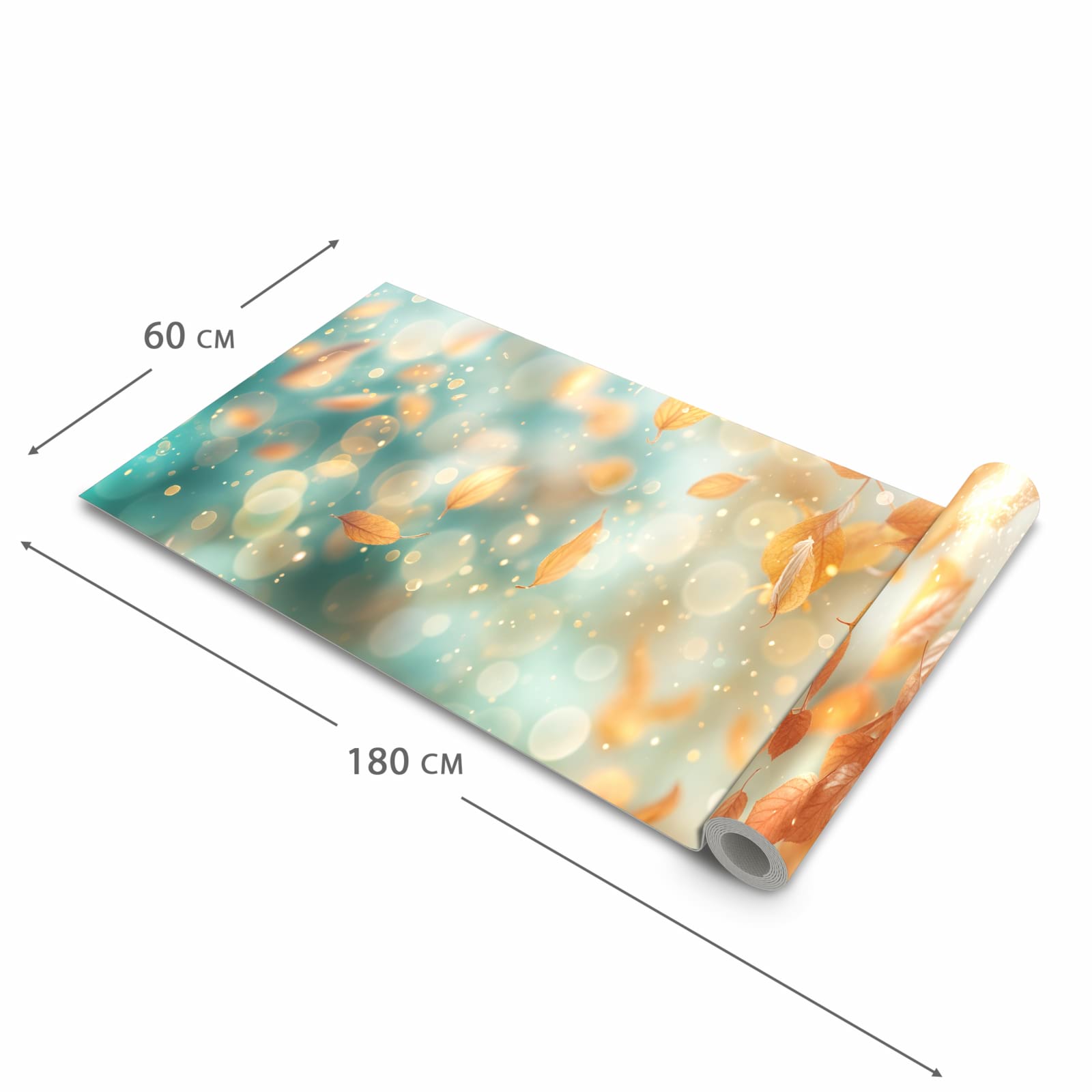 Bodenschonender Küchenläufer nach Maß mit Motiv Herbstblätter Traum in der Größe 60x120 cm