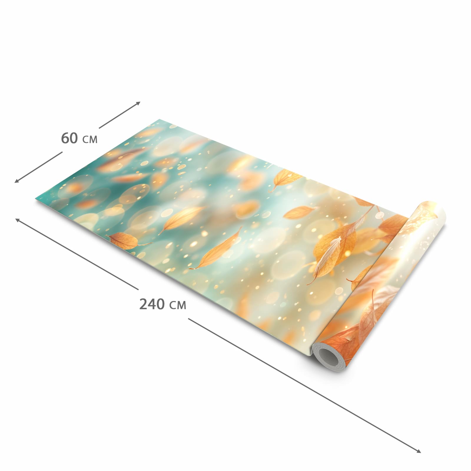 Waschbarer Küchenläufer mit Motiv Herbstblätter Traum in der Grösse 60x120 cm für Ordnung