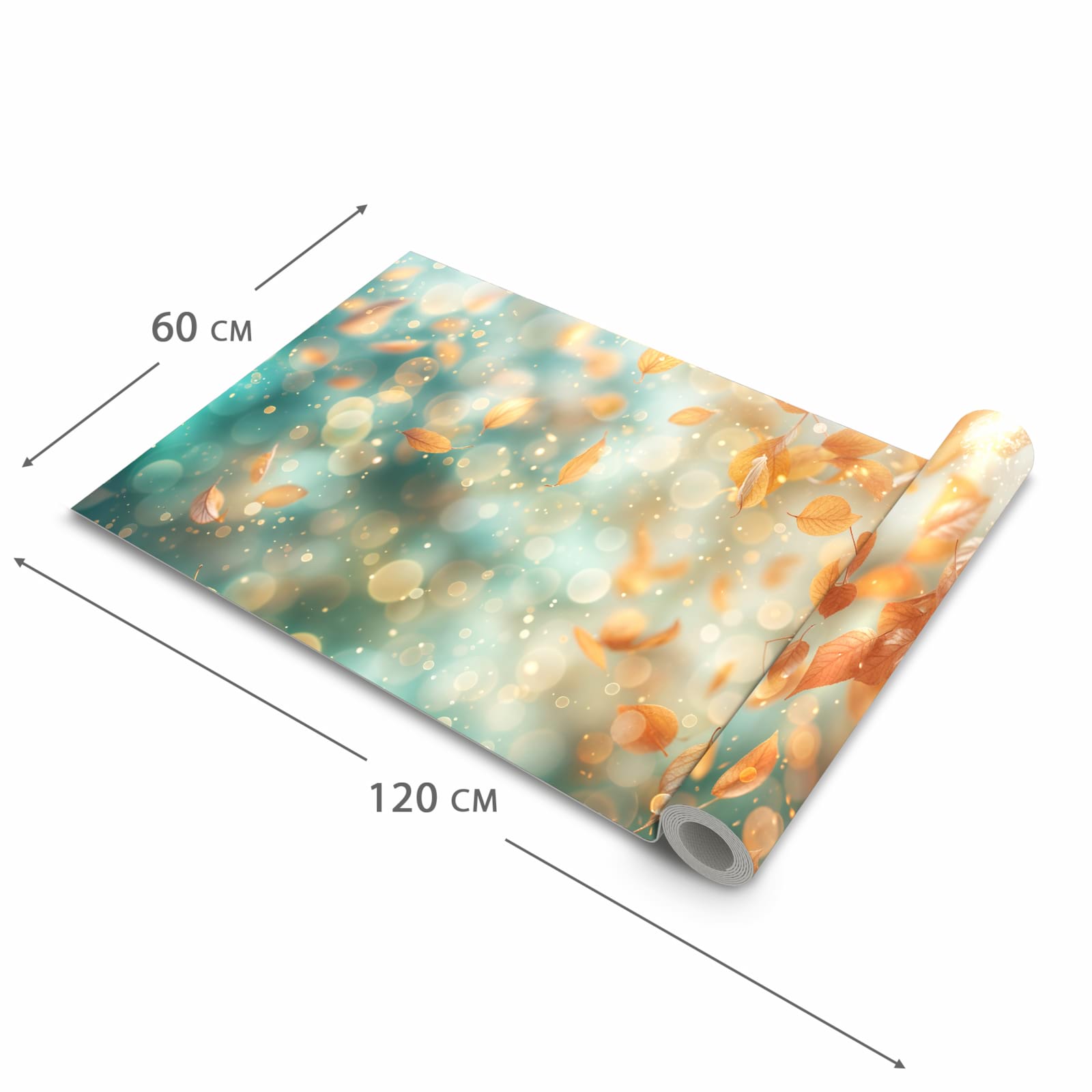 Rutschfester Küchenläufer mit Motiv Herbstblätter Traum in der Grösse 60x120 cm