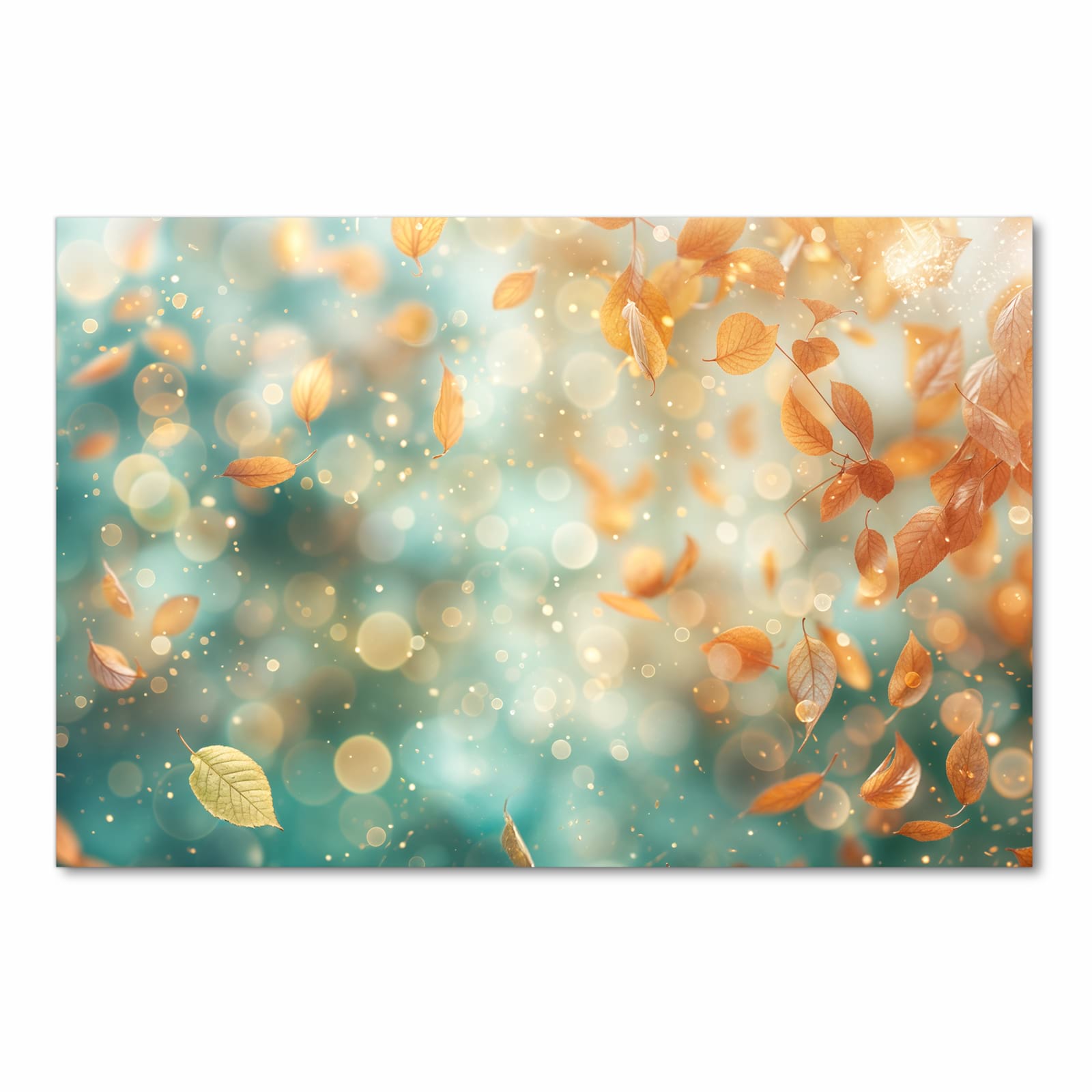 Bodenschonender Bodenläufer Teppich mit Motiv Herbstblätter Traum in Frontansicht