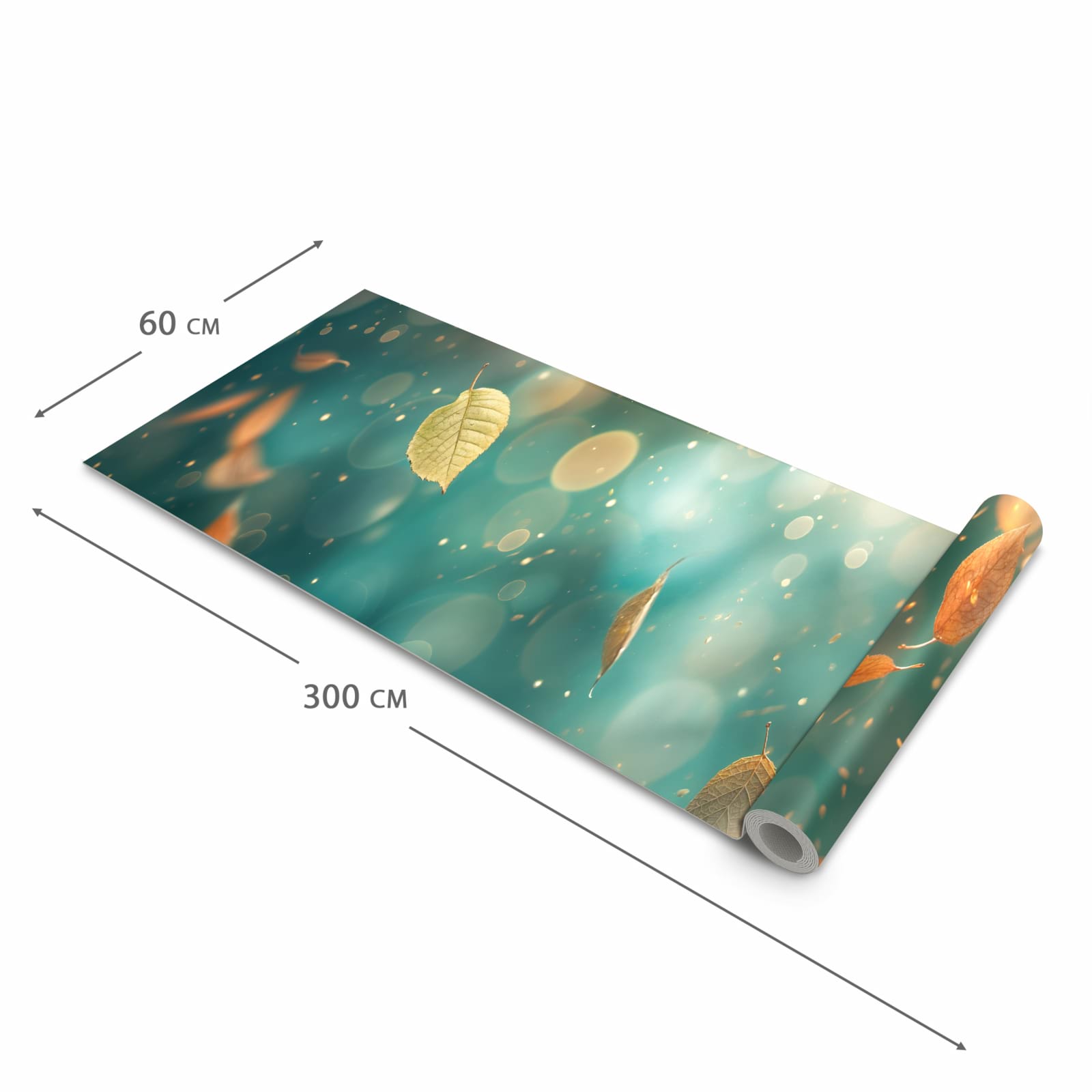 Farbbeständiger abwaschbarer Küchenläufer mit Motiv Herbstblätter Traum in der Größe 60x120 cm