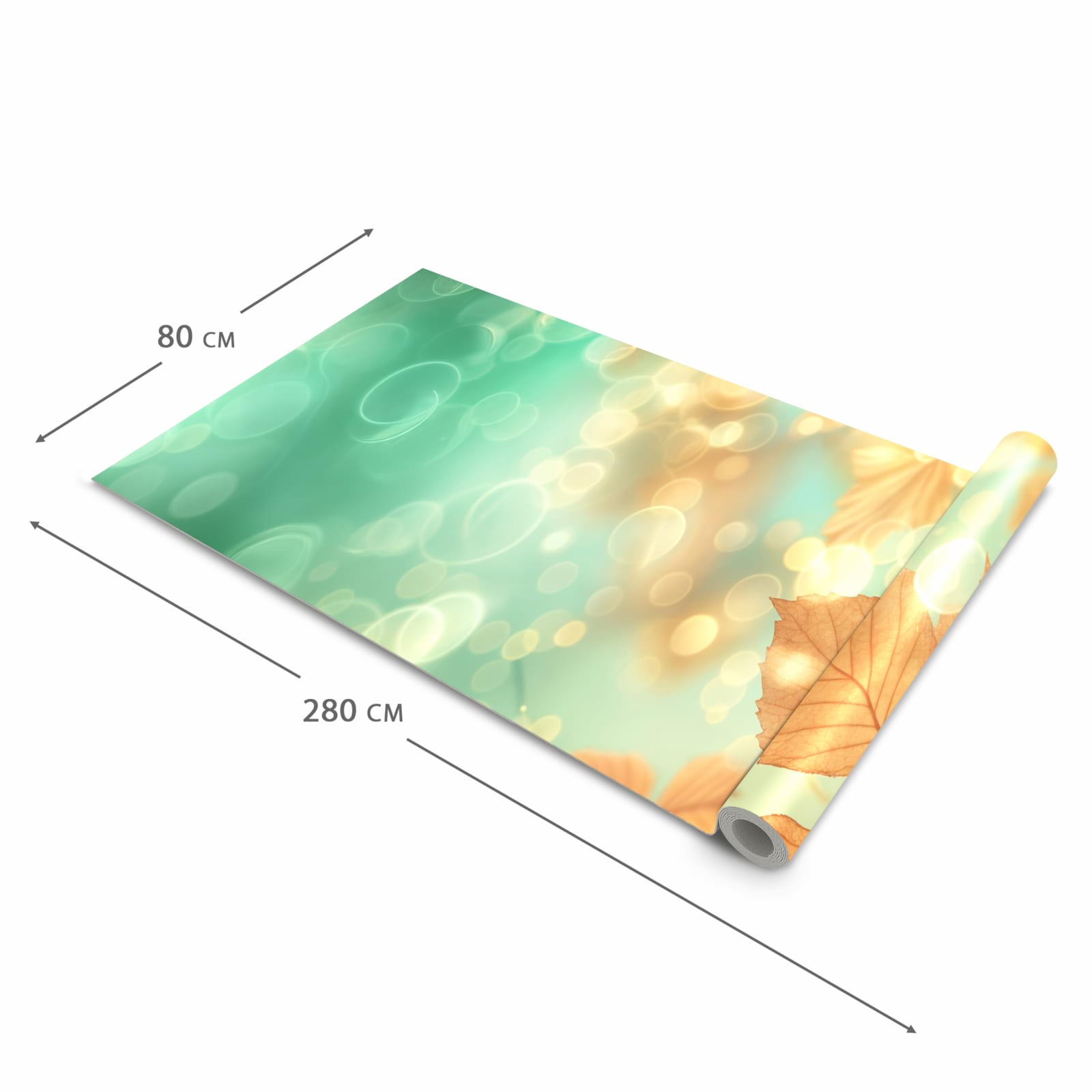 Hygienischer rutschfester Küchenläufer mit Motiv Herbstliche Blätter in der Grösse 60x120 cm